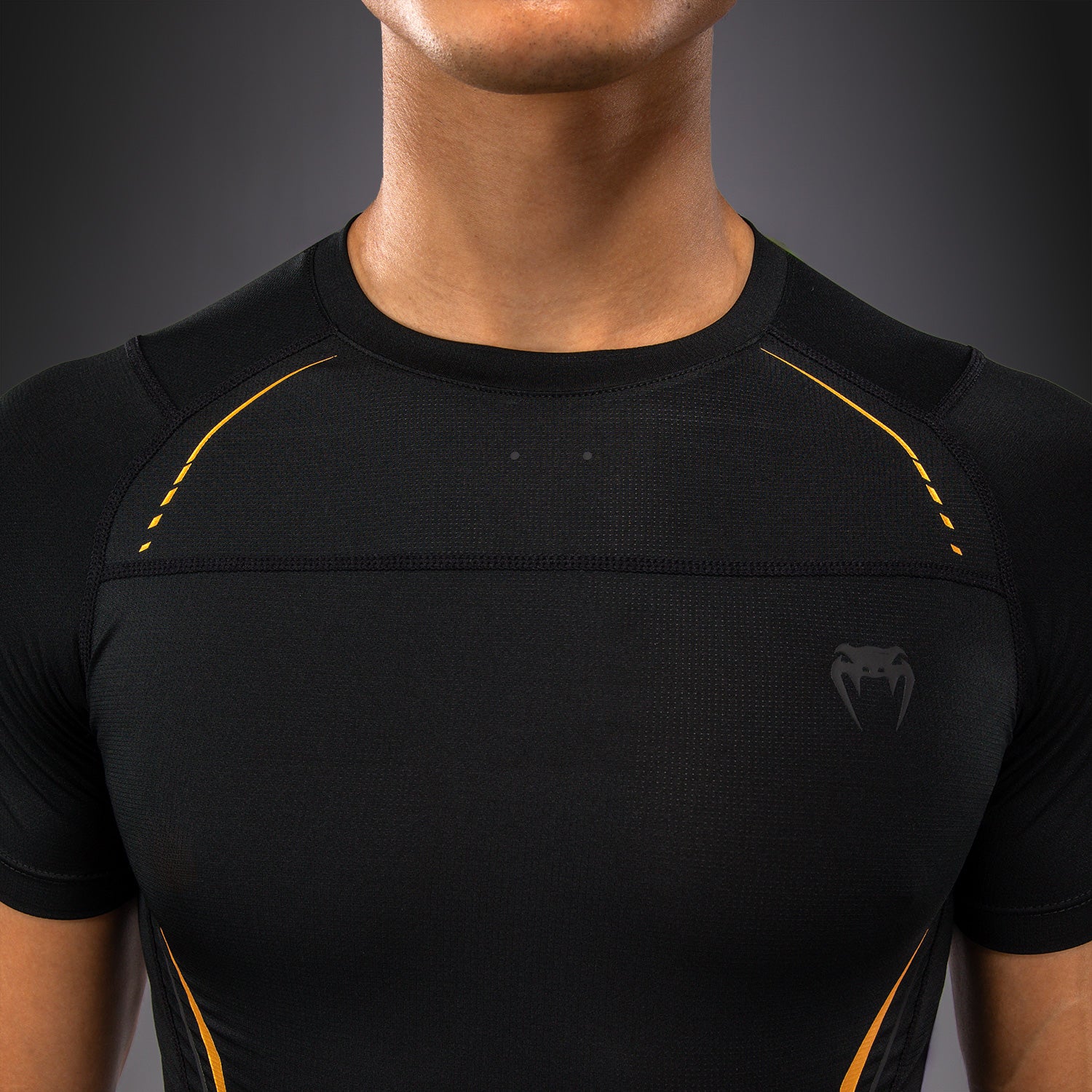 Venum G-Core Short Sleeve Rashguard - Black/Gold  product-type_Compression T-Shirts Venum
