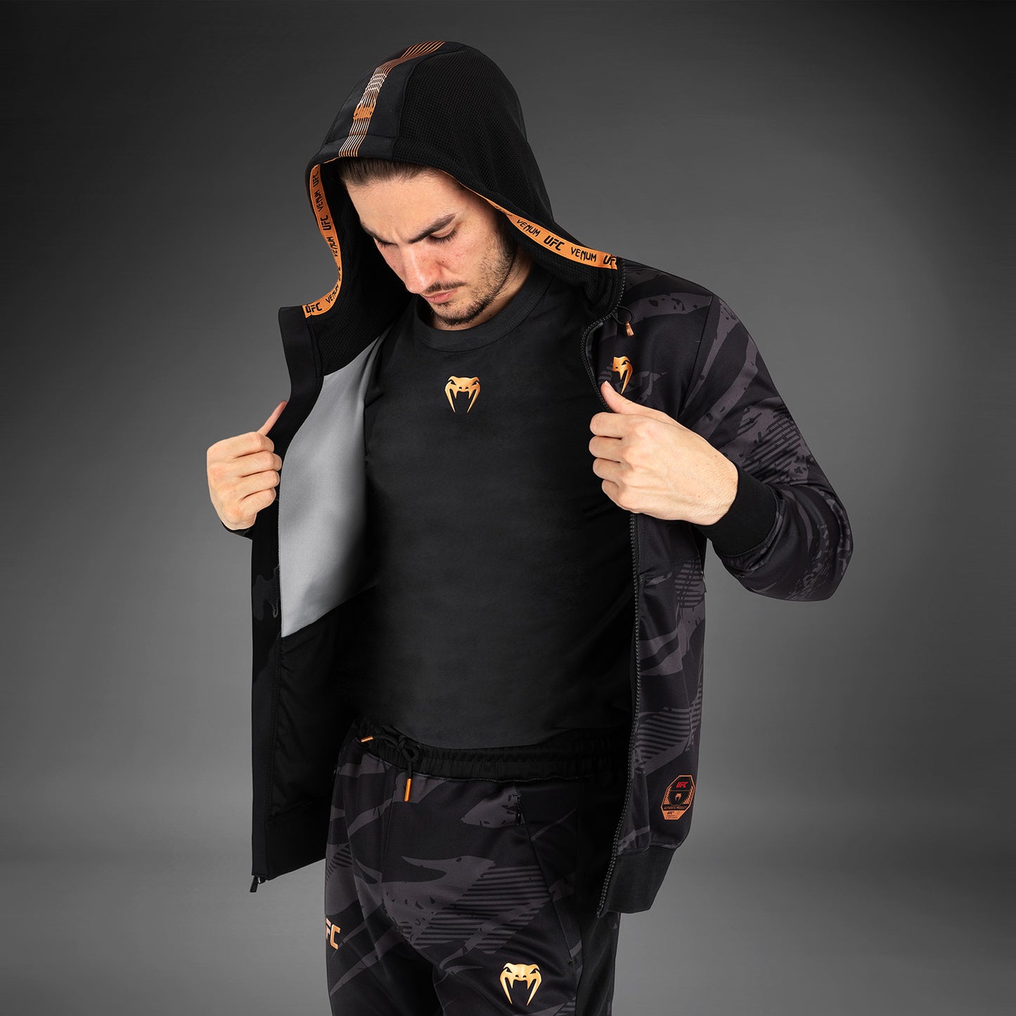 UFC Adrenaline by Venum Fight Week Men’s zip Hoodie - Urban Camo