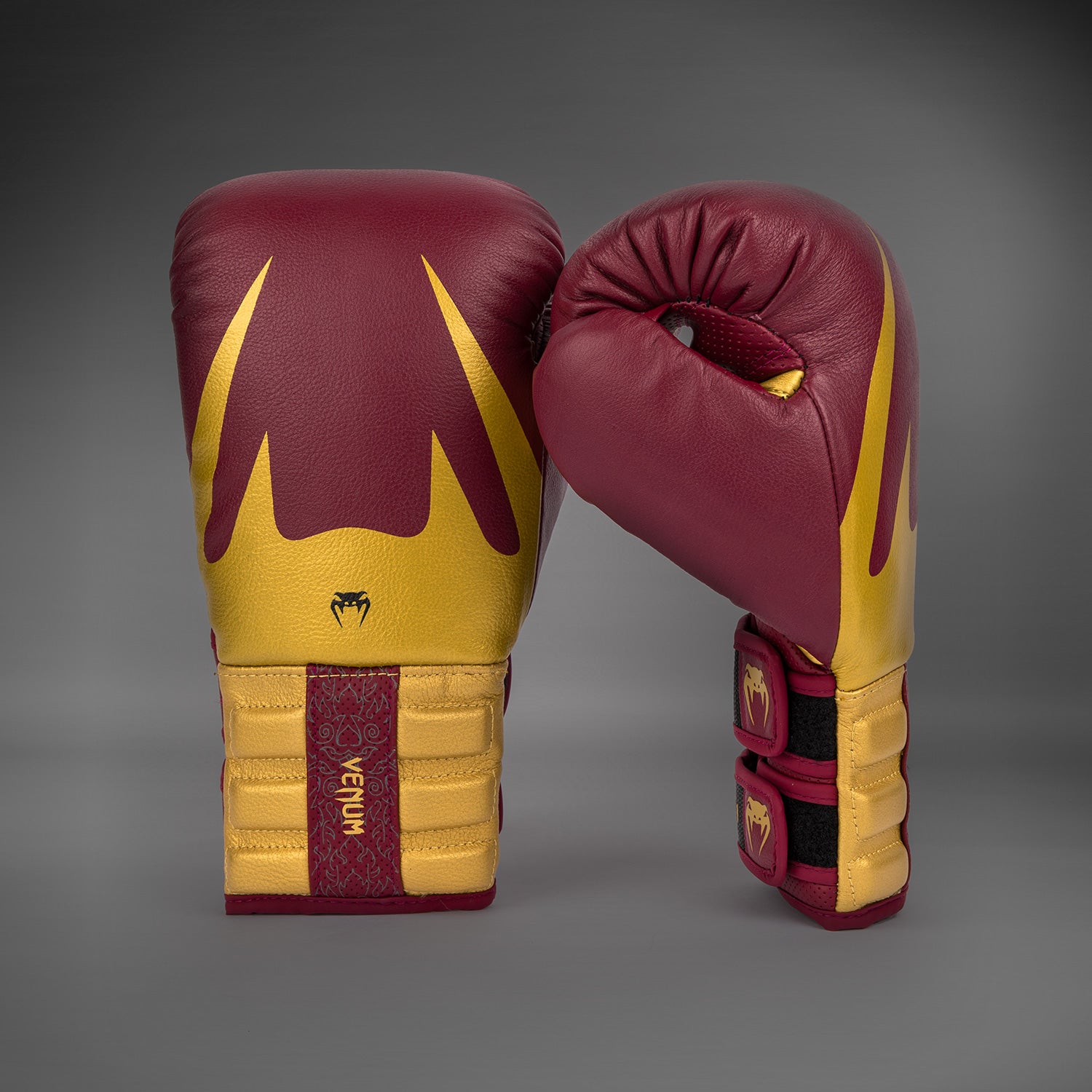 Venum Reverso Boxing Gloves - Cherry Red/Gold - Venum