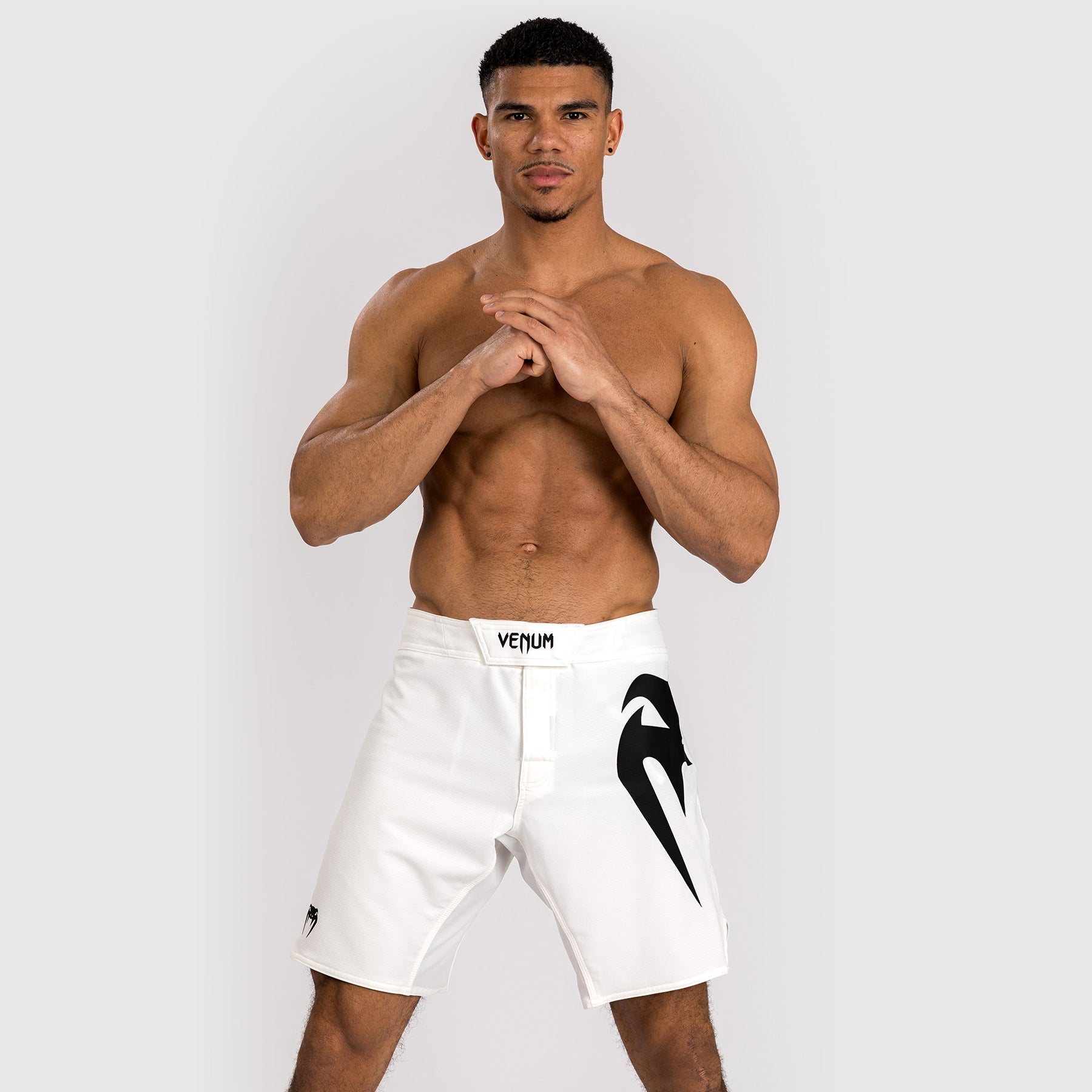 Venum Light 5.0 Fight Shorts - White/Black - Venum