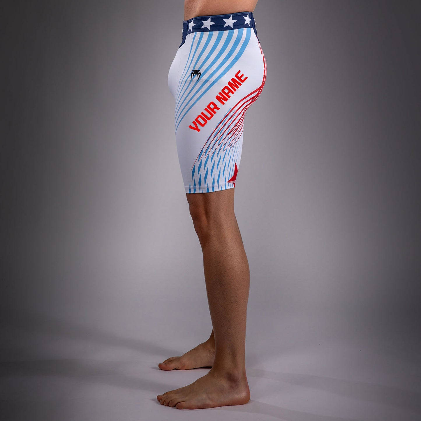Men's Official UFC Freedom 250 by Venum White Personalized Authentic Fight Night Vale Tudo Short  product-type_Compression shorts Venum