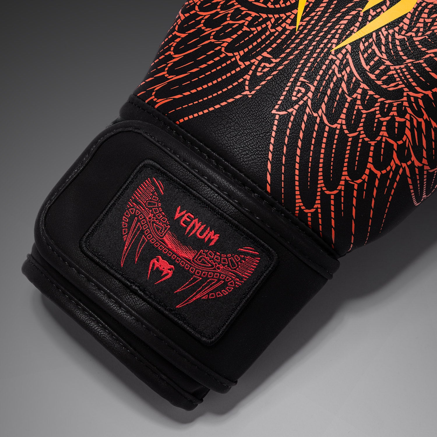 fusalup グローブ Venum Quetzal Fury Boxing Gloves - Black/Fury Red/ Tangerine