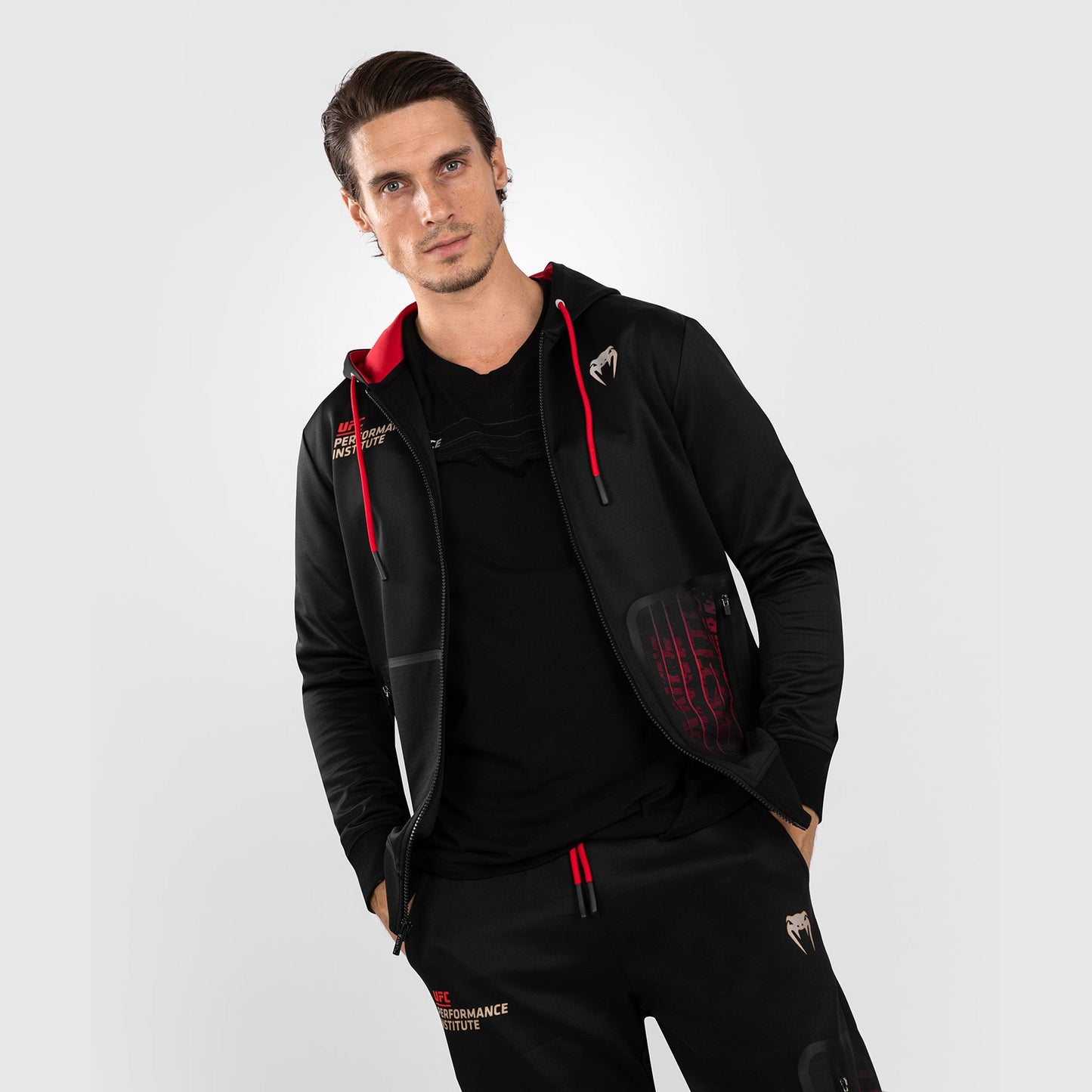 UFC Venum Performance Institute 2.0 Men’s Zip Hoodie - Black/Red