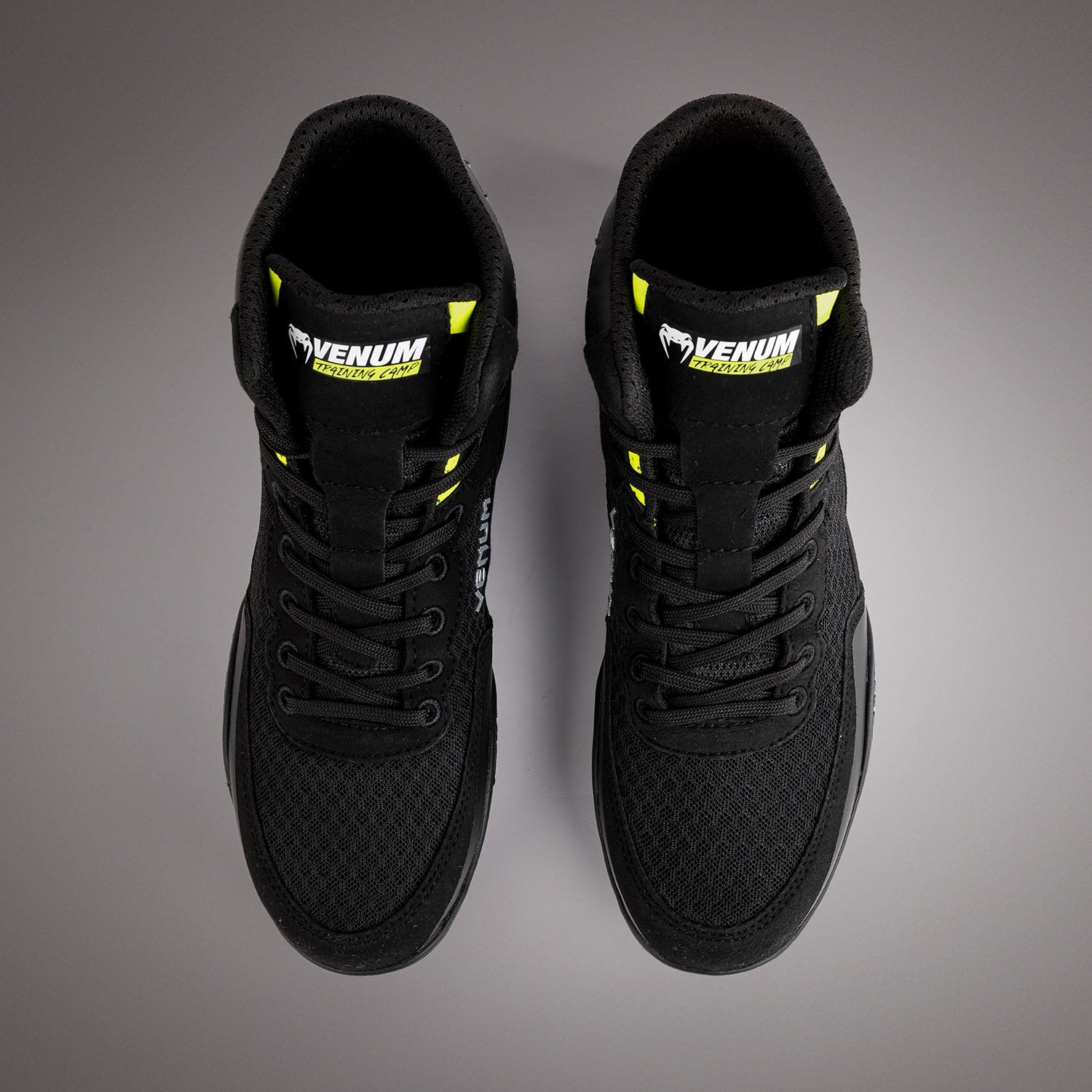Venum Training Camp 4.0 Wrestling Shoes - Black/Neon Green - Venum