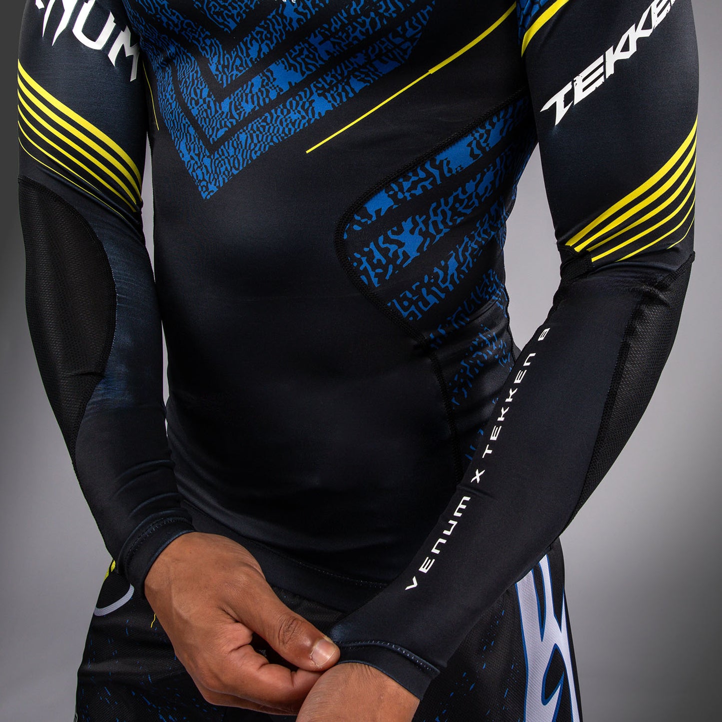 Venum x TEKKEN 8 Long Sleeve Rashguard - King - Black/Yellow