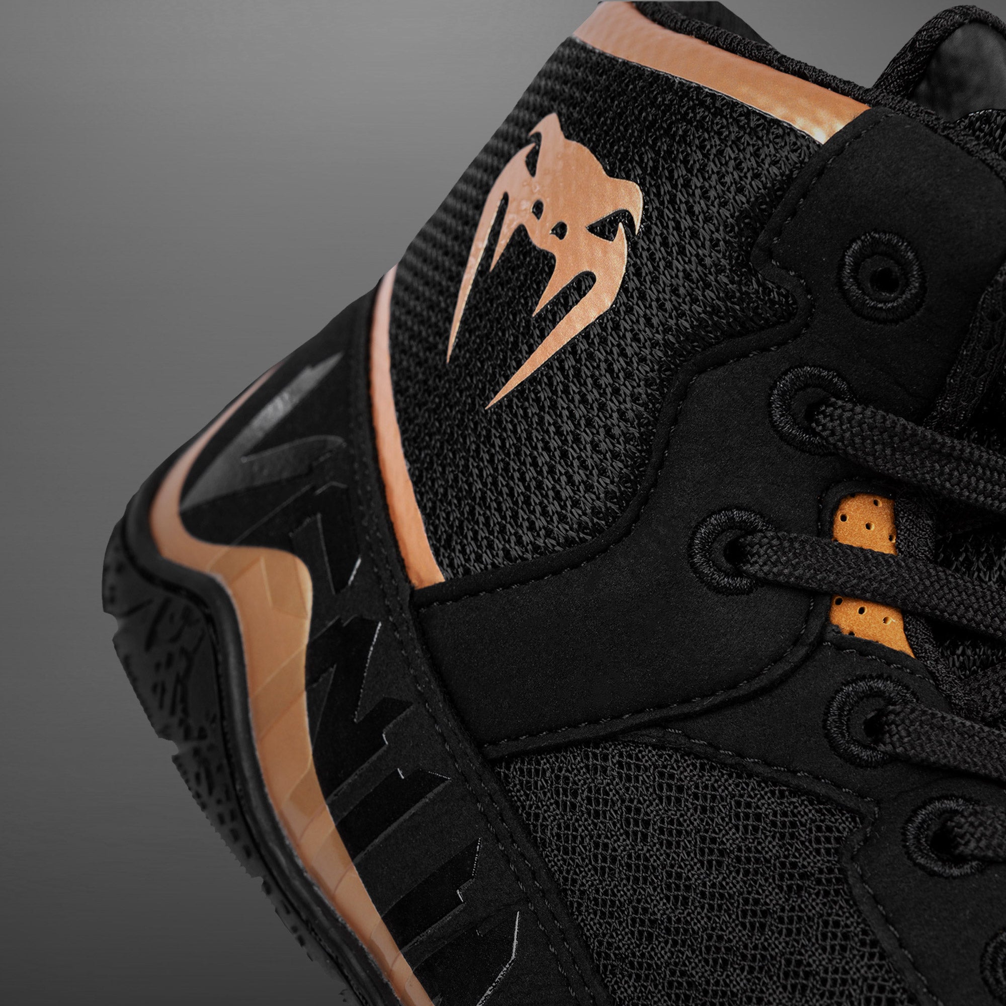 Venum Elite Wrestling Shoes - Black/Bronze - Venum
