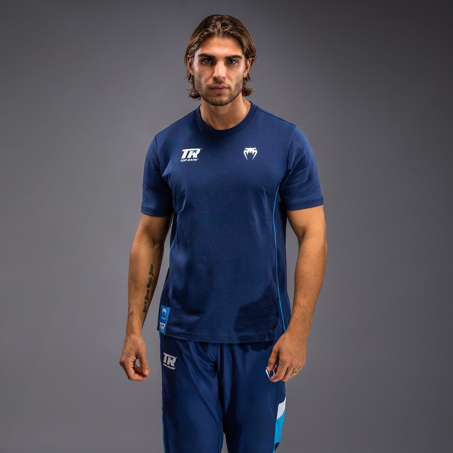 Venum x Top Rank Original Men's T-Shirt - Navy Blue