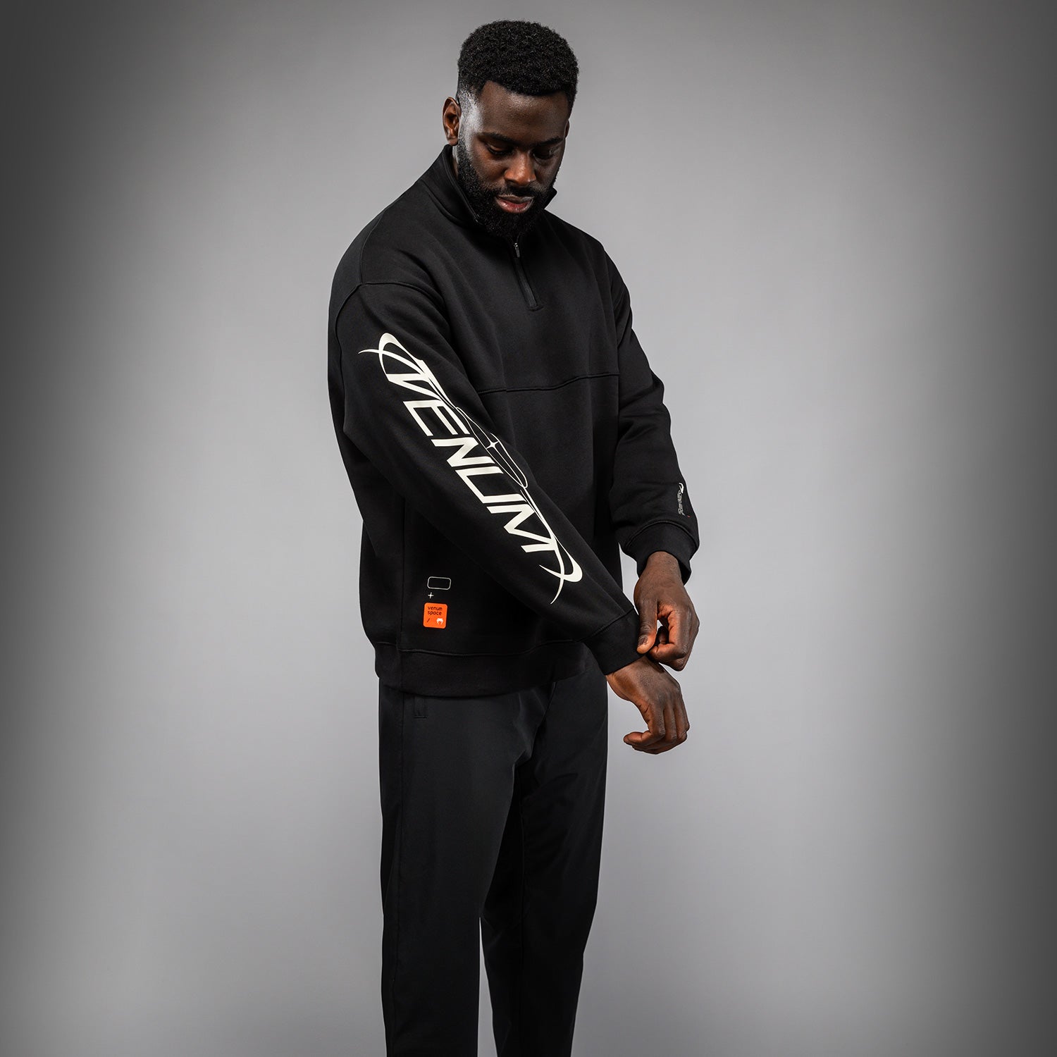 Venum Eclipse Half-Zip Sweatshirt - Black/Ivory - Venum
