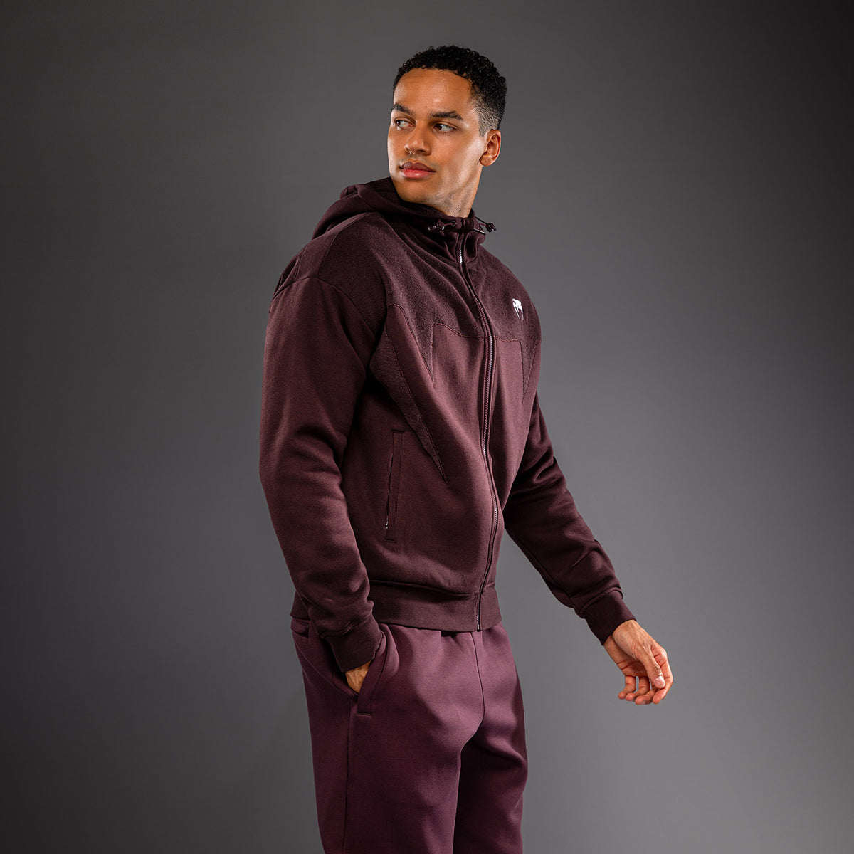 Venum Attack Fleece & Weave Track Jacket - Burgundy  product-type_Sweatshirts Venum