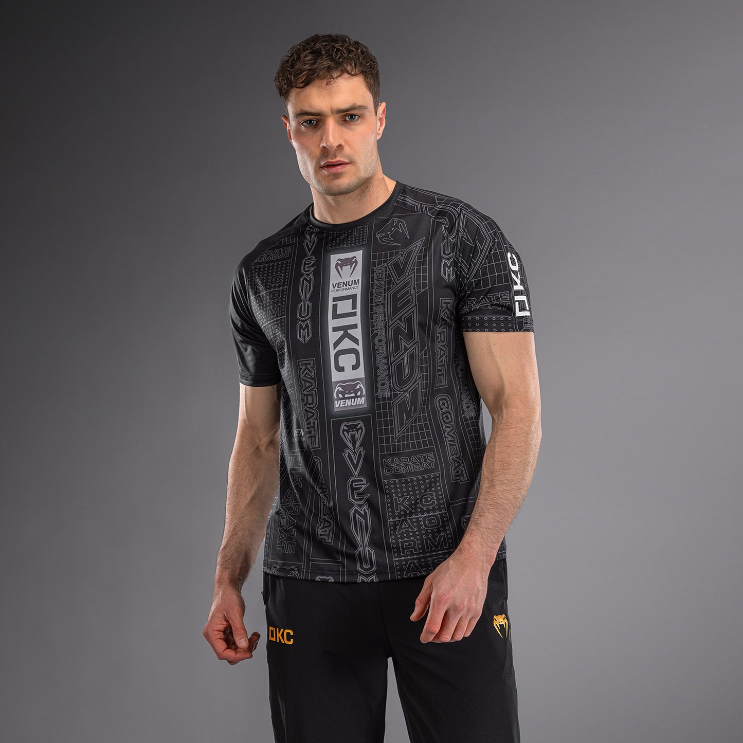 Karate Combat by Venum Dry-Tech T-Shirt - Black/Grey  product-type_Dry Tech T-Shirts Venum