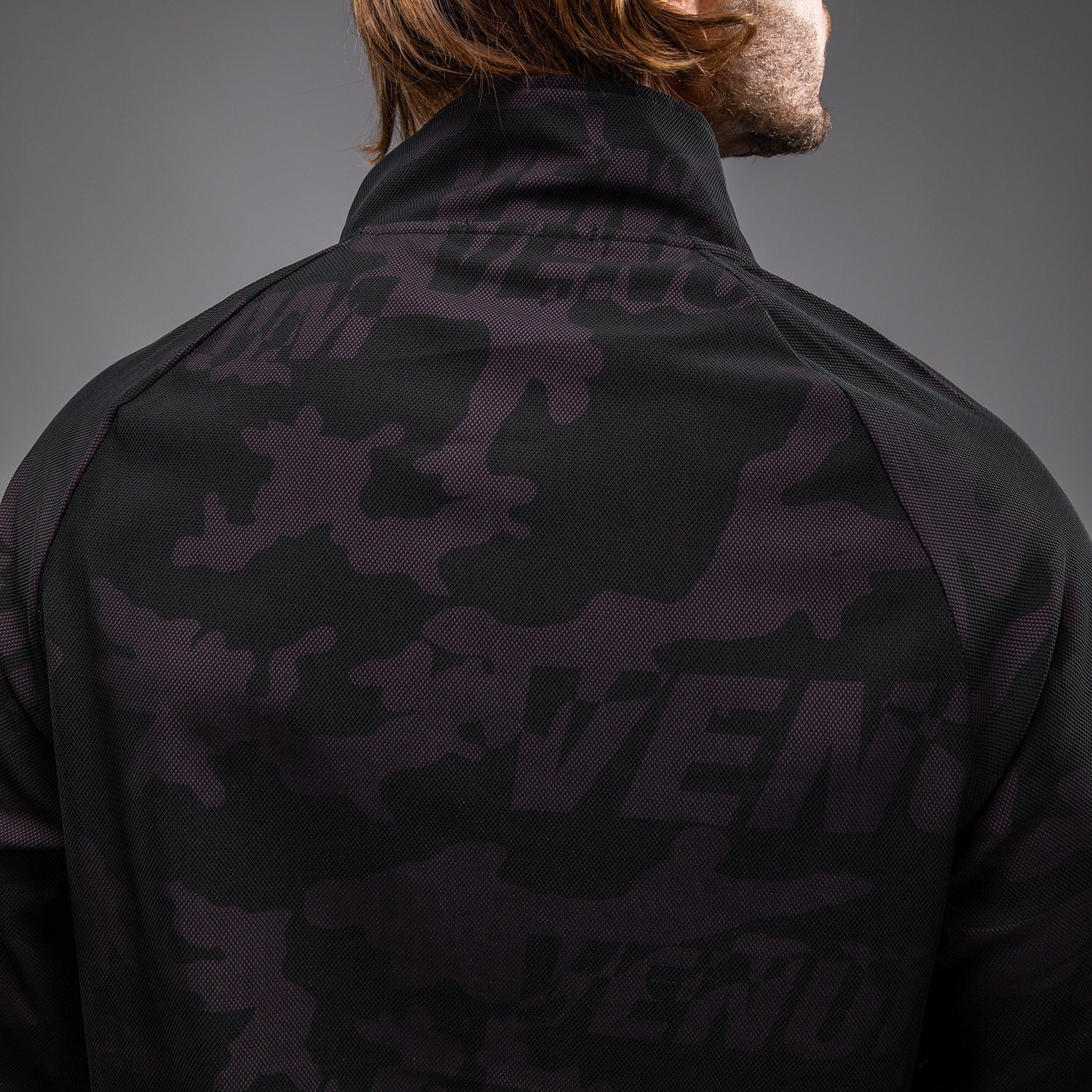 ウェア・シャツ Motiv Venom Blackout Xpress Ship Rocket Venum Tiger Kids Long Sleeve Rashguard - Black/Neon Orange