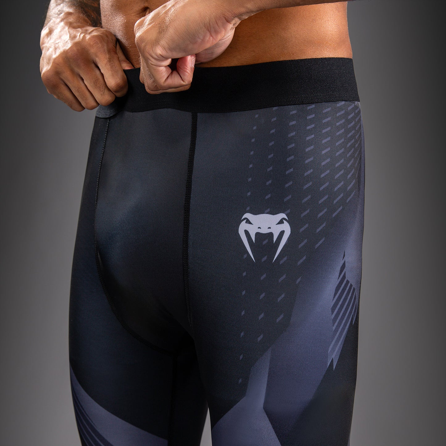 Venum No-Gi 6.0 Spats - Black/Grey  product-type_Compression Pants Venum