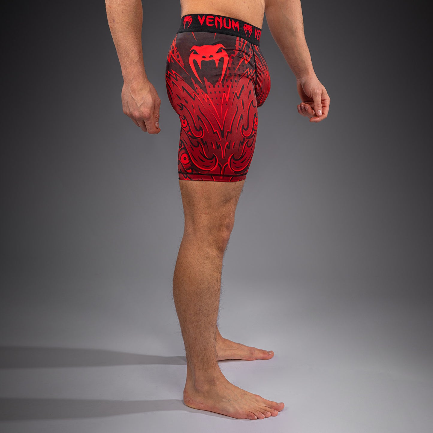 Venum Wolf Atak Vale Tudo Shorts - Black/Red