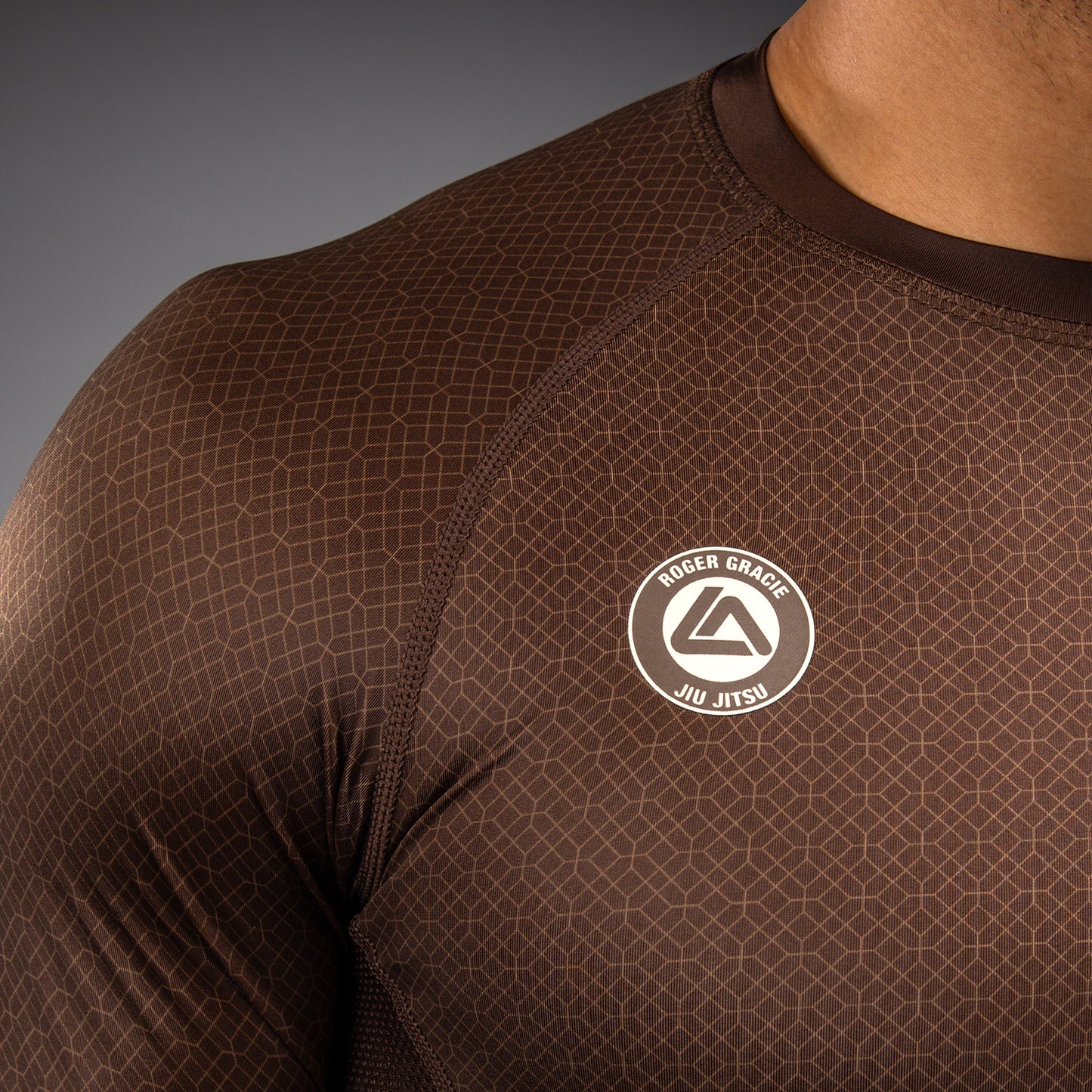 Venum x Roger Gracie Academy Short Sleeve Rashguard - Dark Brown