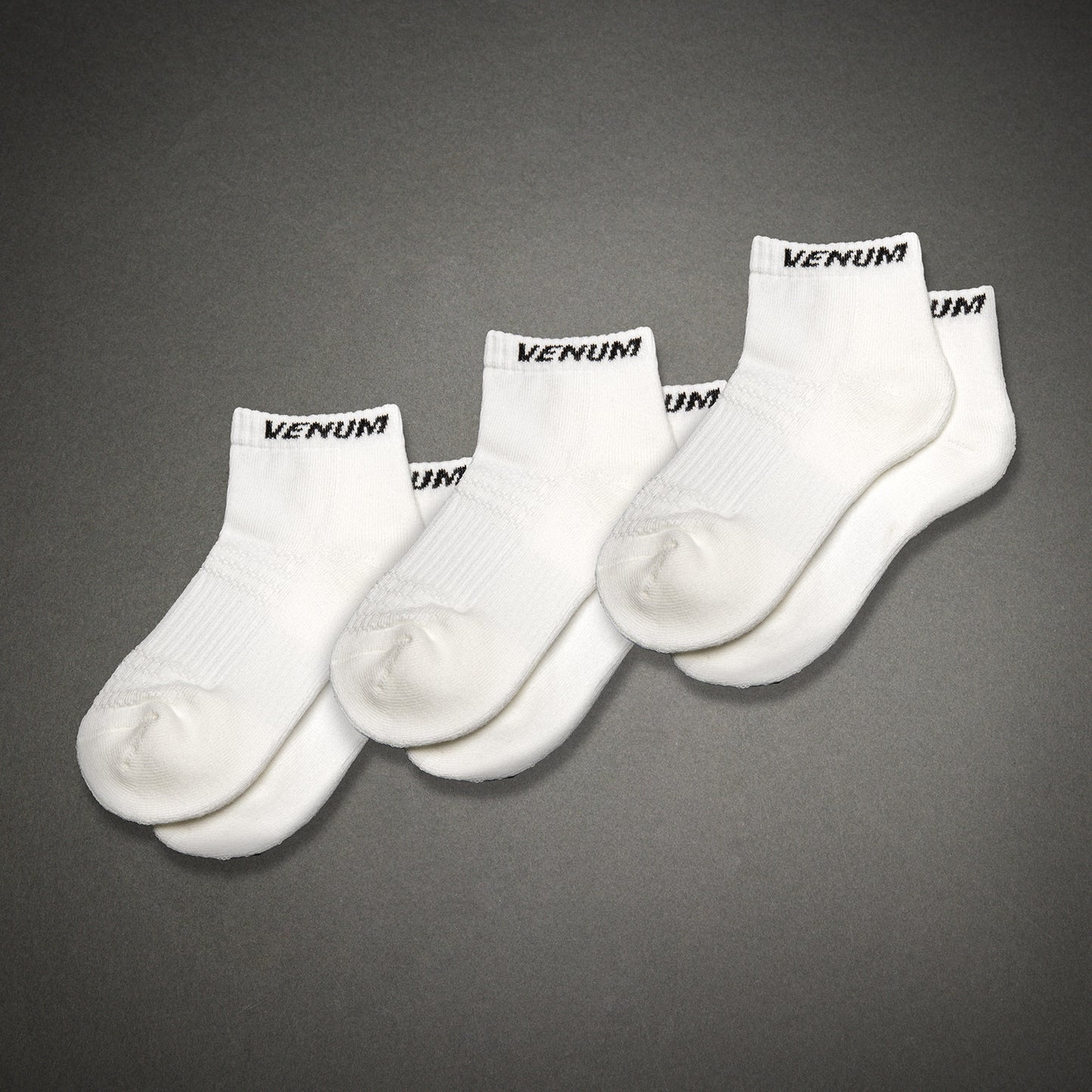 Venum Essential Ankle Socks (Set of 3 pairs) - White/Black