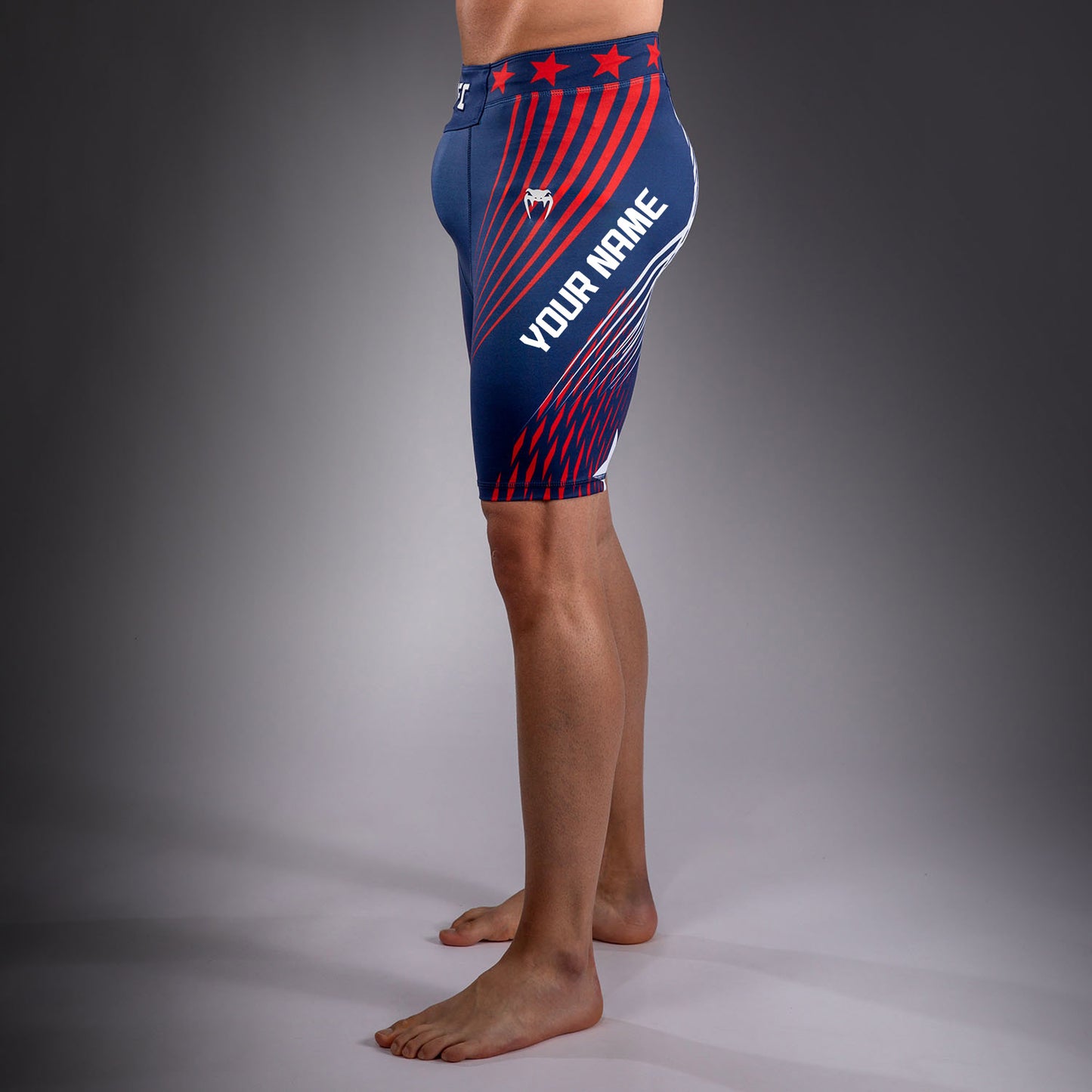 Men's Official UFC Freedom 250 by Venum Blue Personalized Authentic Fight Night Vale Tudo Short  product-type_Compression shorts Venum