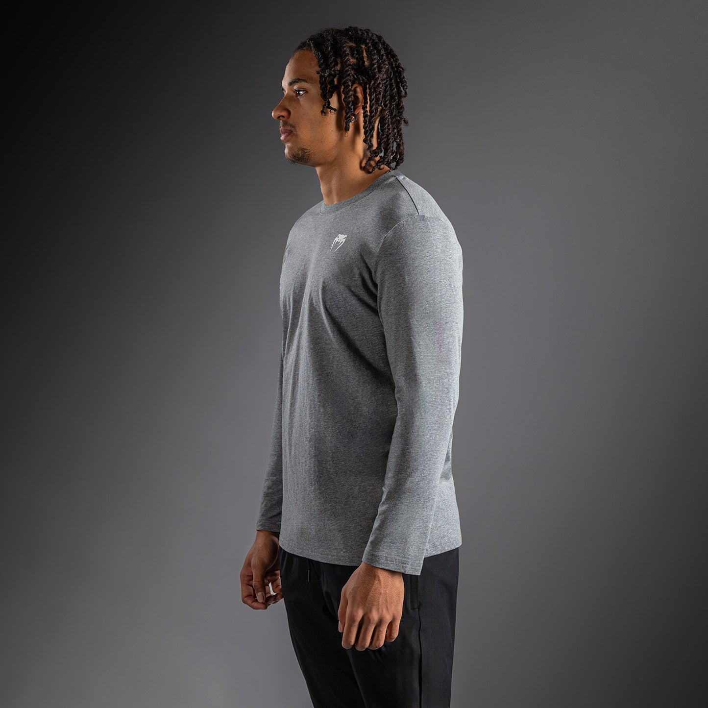 Venum Lineup Long Sleeve T-Shirt Grey - Heather/White  product-type_T-Shirts Venum