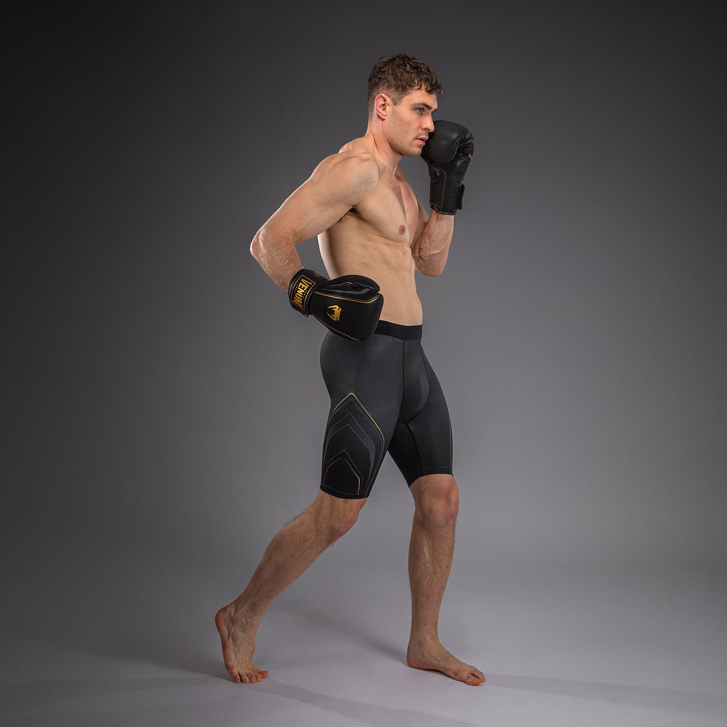 Venum Streamline Vale Tudo Shorts - Black/Gold  product-type_Compression shorts Venum
