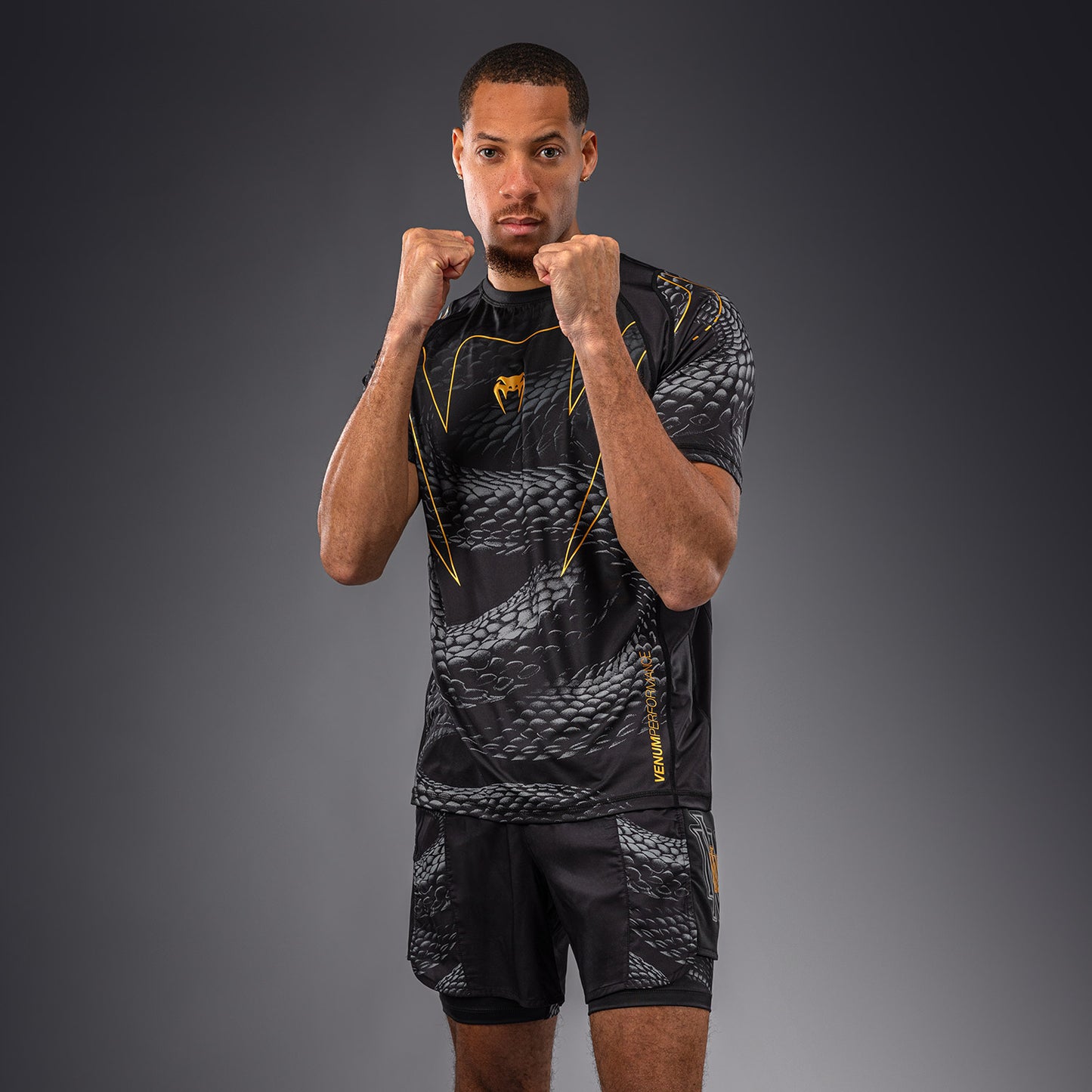 Venum Matupa Dry Tech T-Shirt - Black/Grey/Gold