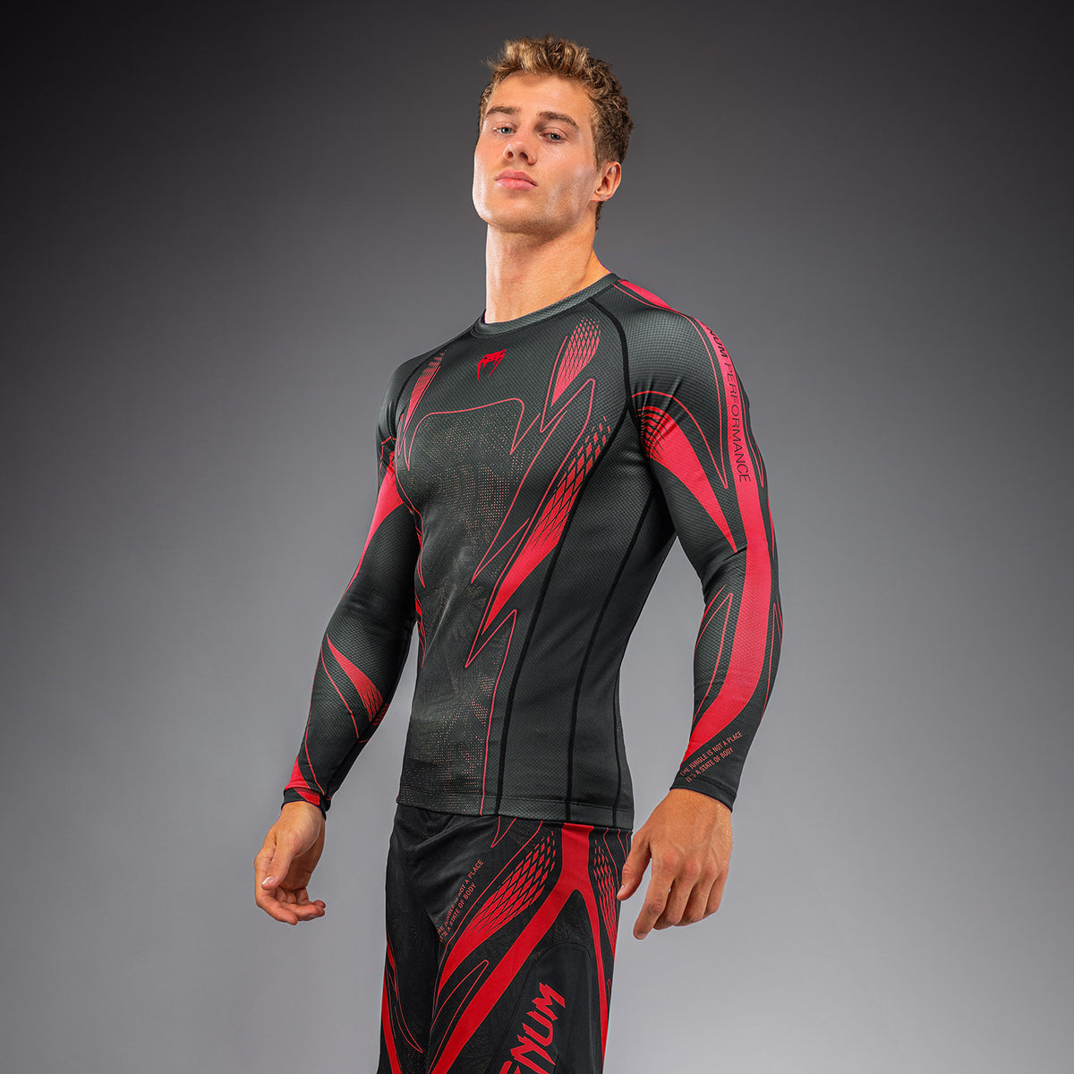 Venum Amazonia Reborn Long Sleeve Rashguard - Black/Red