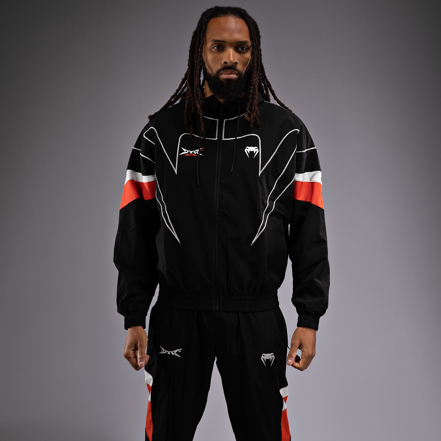 Venum x DTR Fight Attack 90 Tracksuit Jacket - Black/Orange - Venum