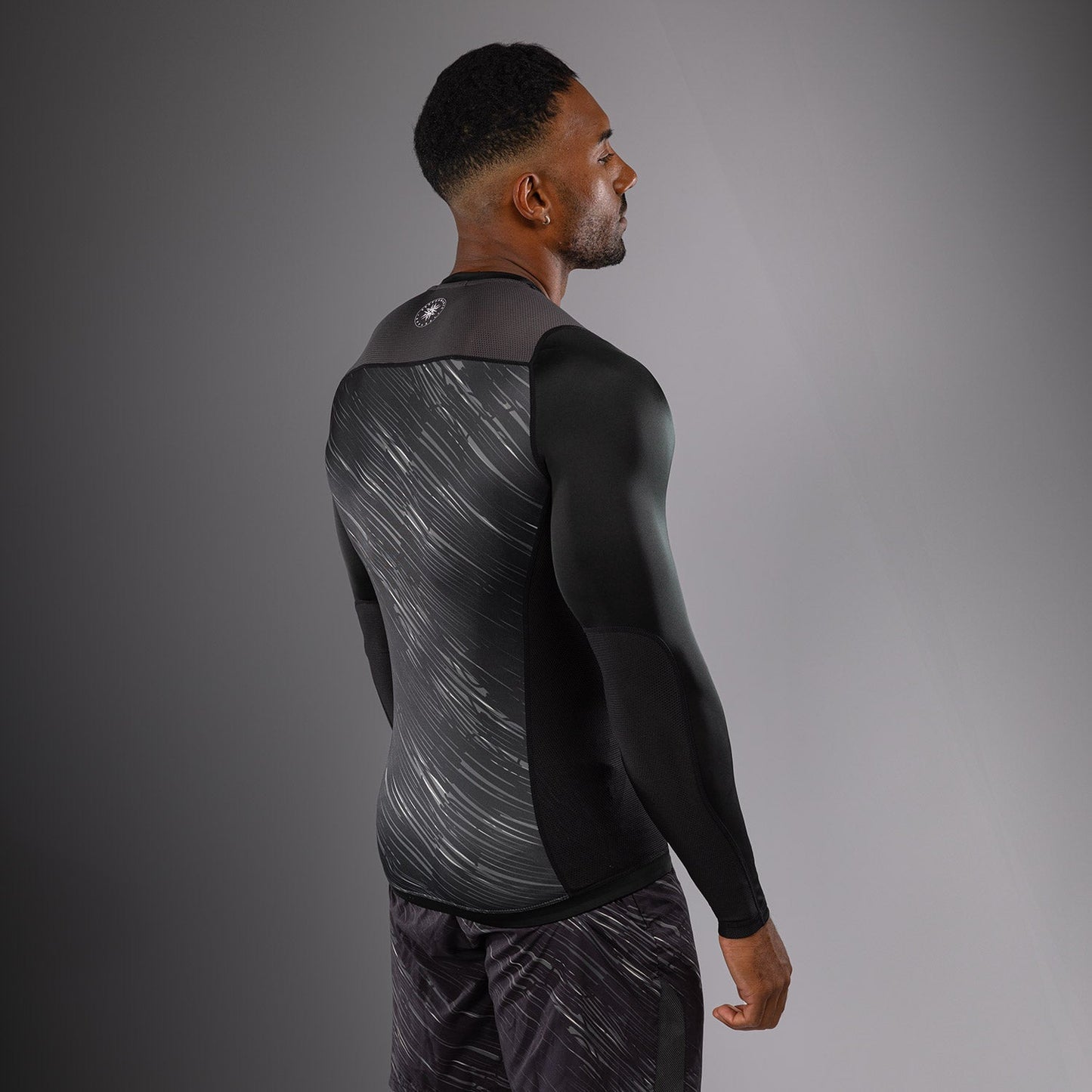 Venum Rapid Long Sleeve Rashguard - Black/Storm Grey