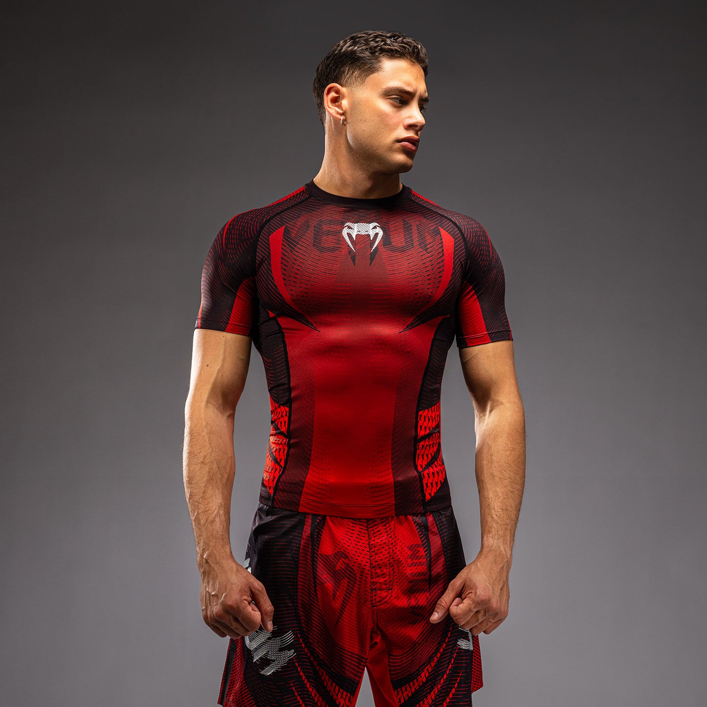 Venum Galactic 3.0 Short Sleeve Rashguard - Red/Silver  product-type_Compression T-Shirts Venum