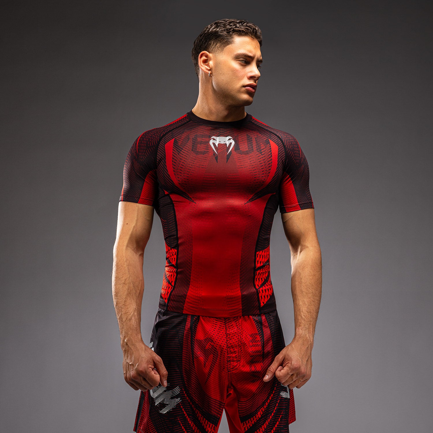 Venum Galactic 3.0 Short Sleeve Rashguard - Red/Silver  product-type_Compression T-Shirts Venum