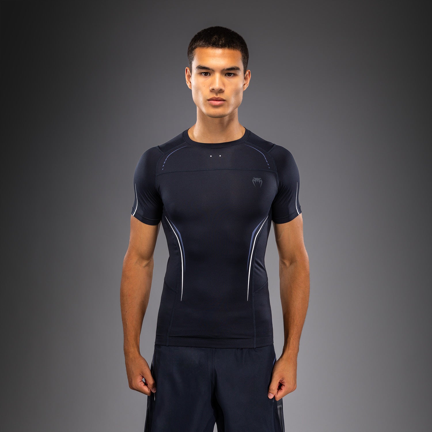 Venum G-Core Short Sleeve Rashguard - Navy Blue/White  product-type_Compression T-Shirts Venum