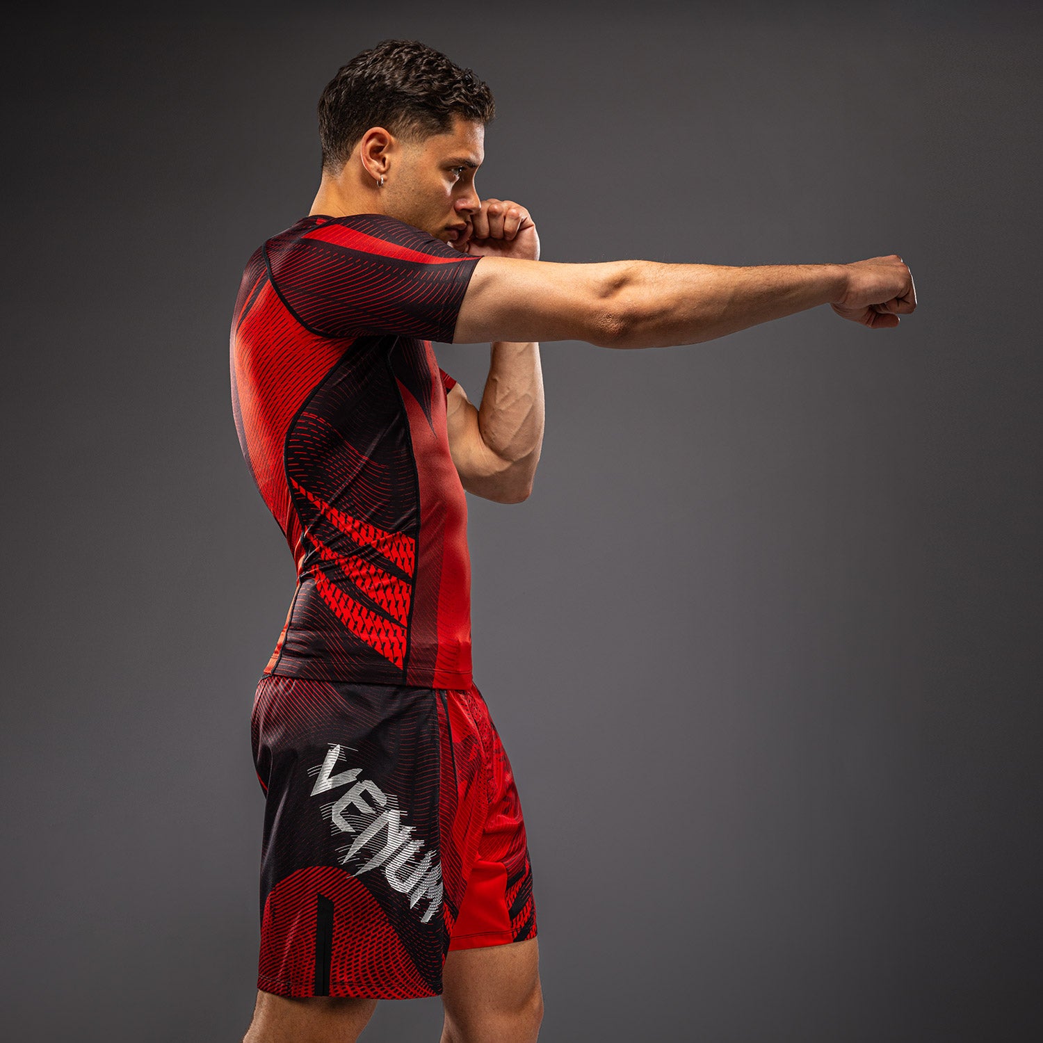 Venum Galactic 3.0 Short Sleeve Rashguard - Red/Silver  product-type_Compression T-Shirts Venum