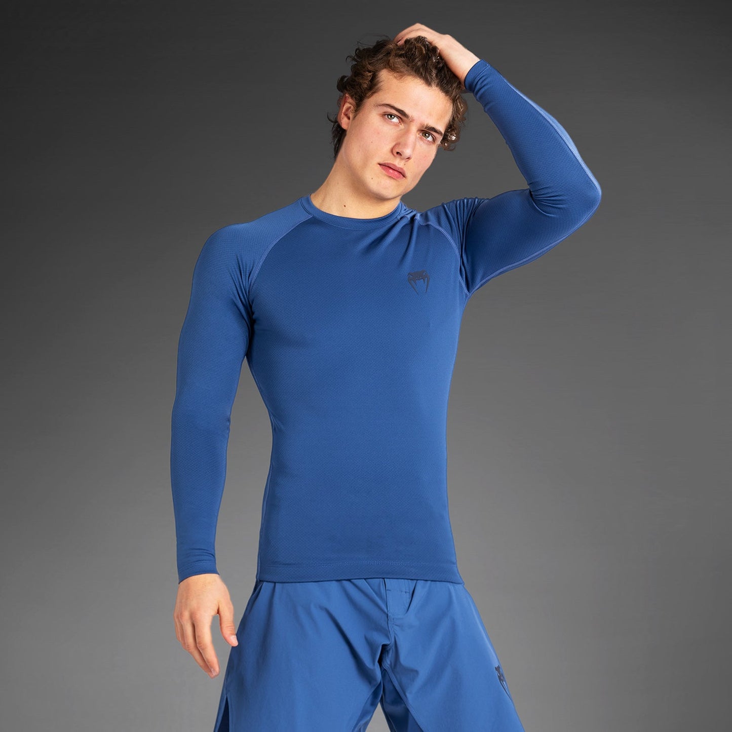 Venum Contender Men’s Long Sleeve Rashguard - Blue