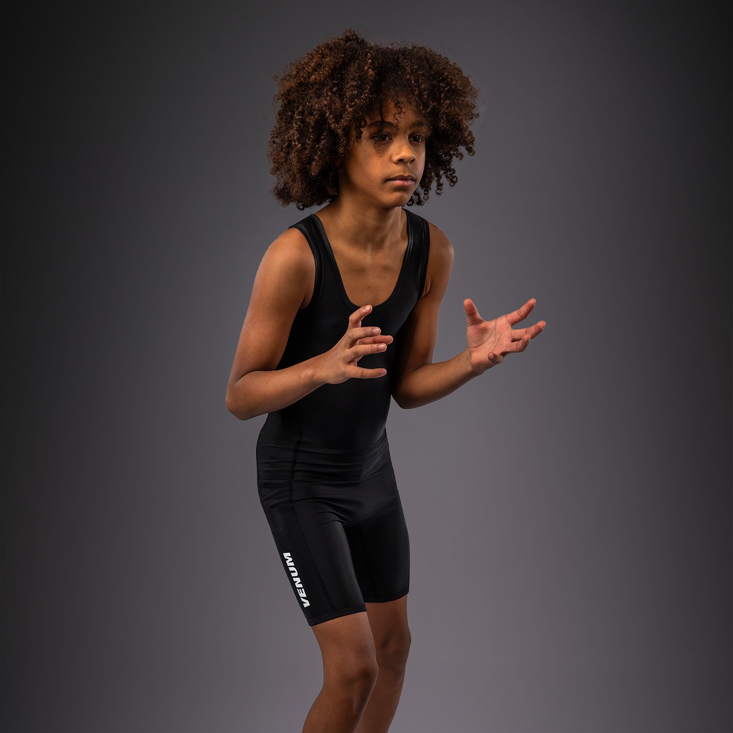 Venum Challenger Youth Wrestling Singlet - Black  product-type_Wrestling gear Venum