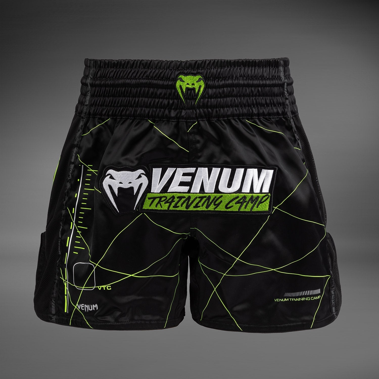 Venum Training Camp 4.0 Muay Thai Short - Black/Neon Green - Venum