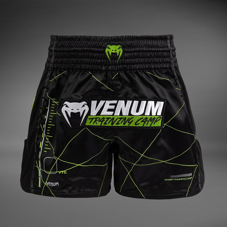 Venum Training Camp 4.0 Muay Thai Short - Black/Neon Green - Venum
