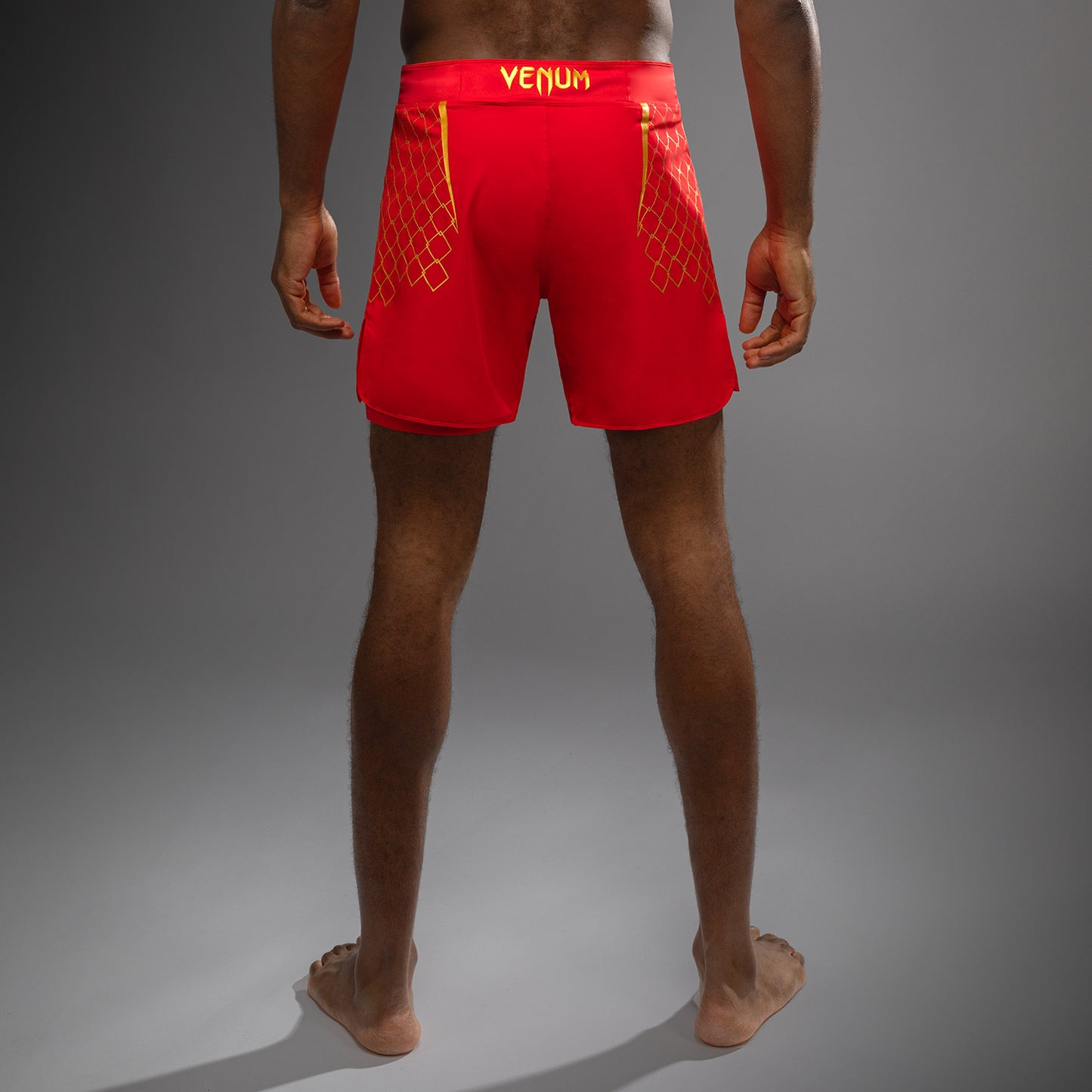 Venum x WOW FC Men’s Fight Shorts - Fury Red/ Gold