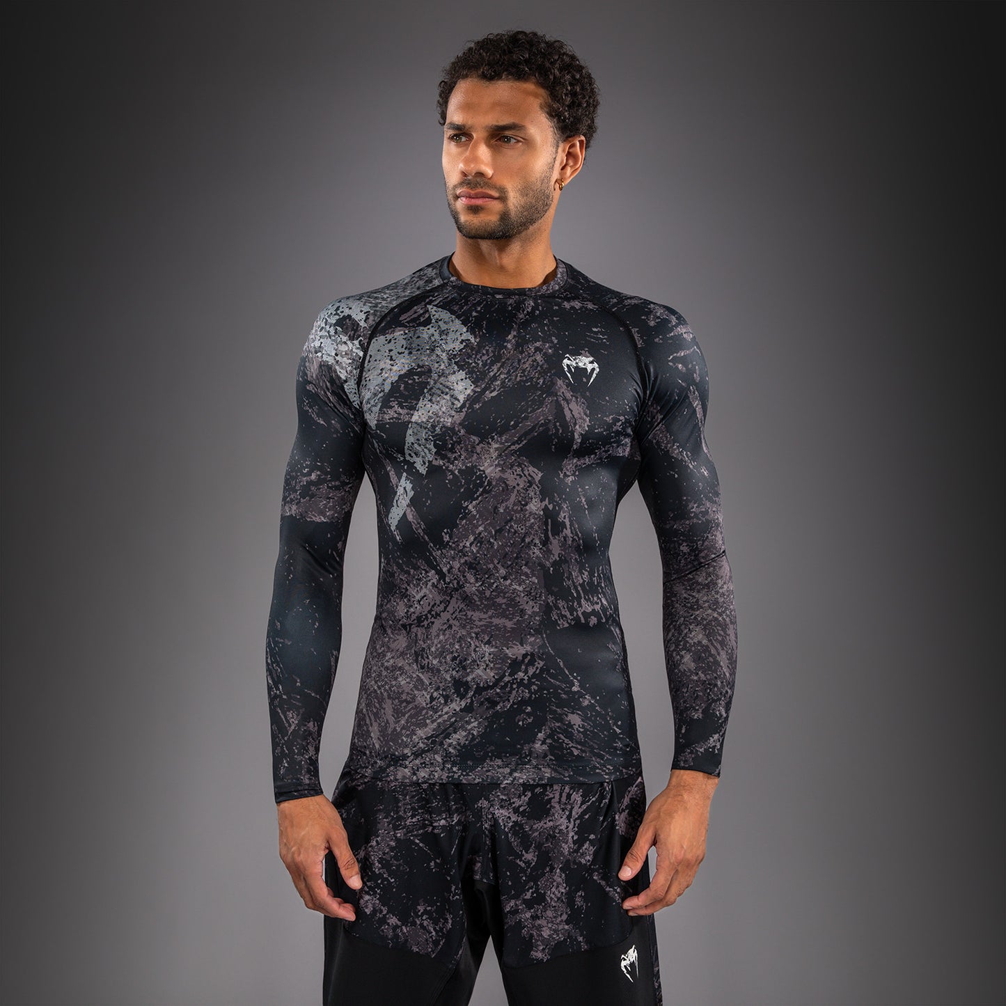 Venum Rage & Workout Long Sleeve Rashguard - Black/Grey  product-type_Compression T-Shirts Venum