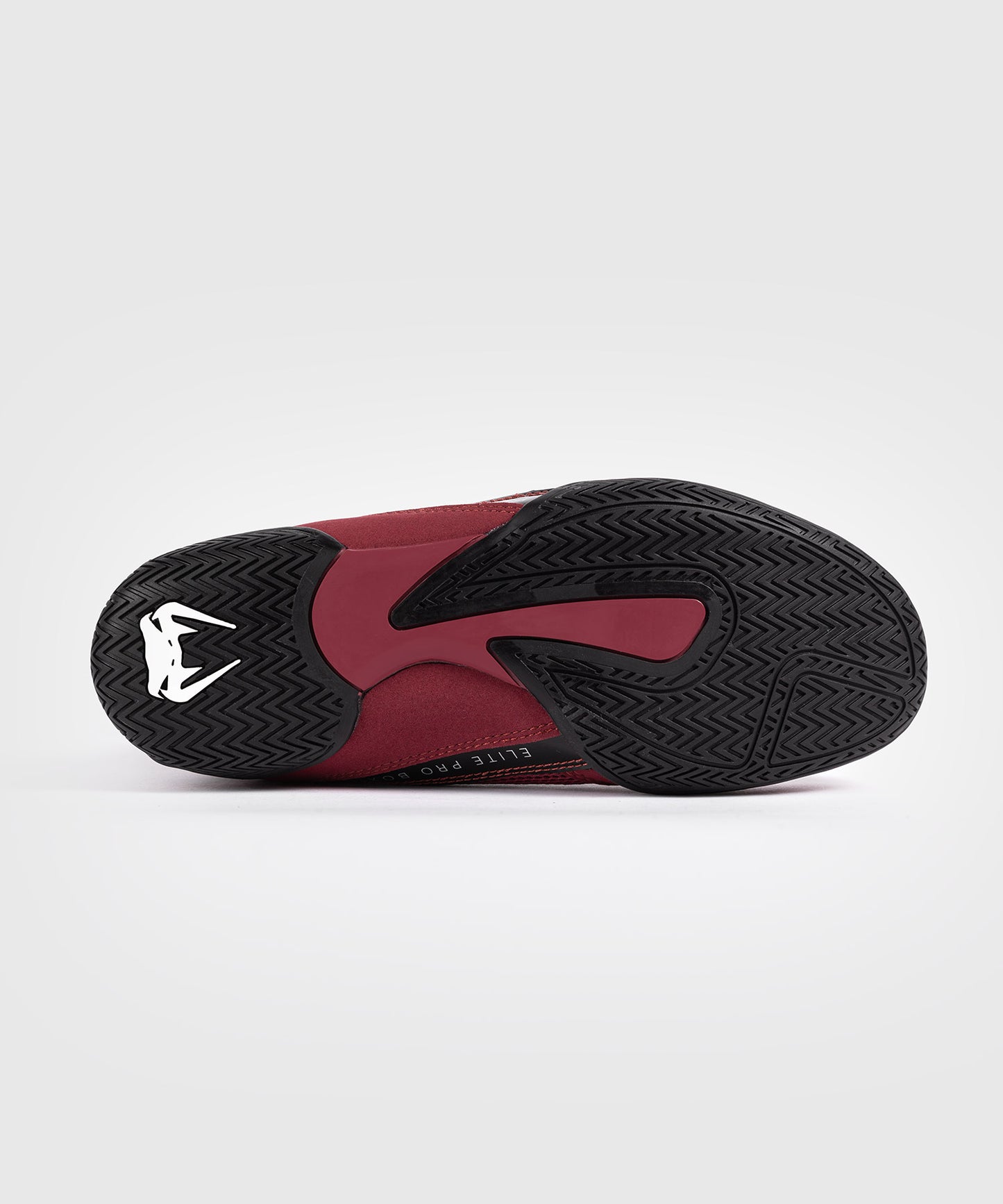 Venum Elite Boxing Shoes - Burgundy / Silver
