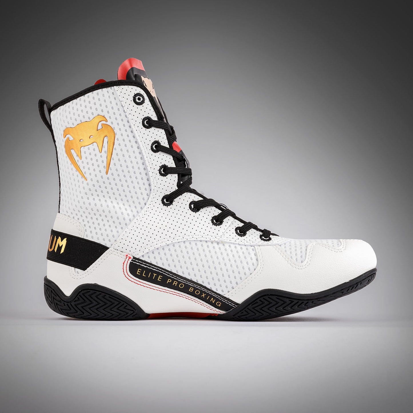 Venum Elite Boxing Shoes - Ice /Gold