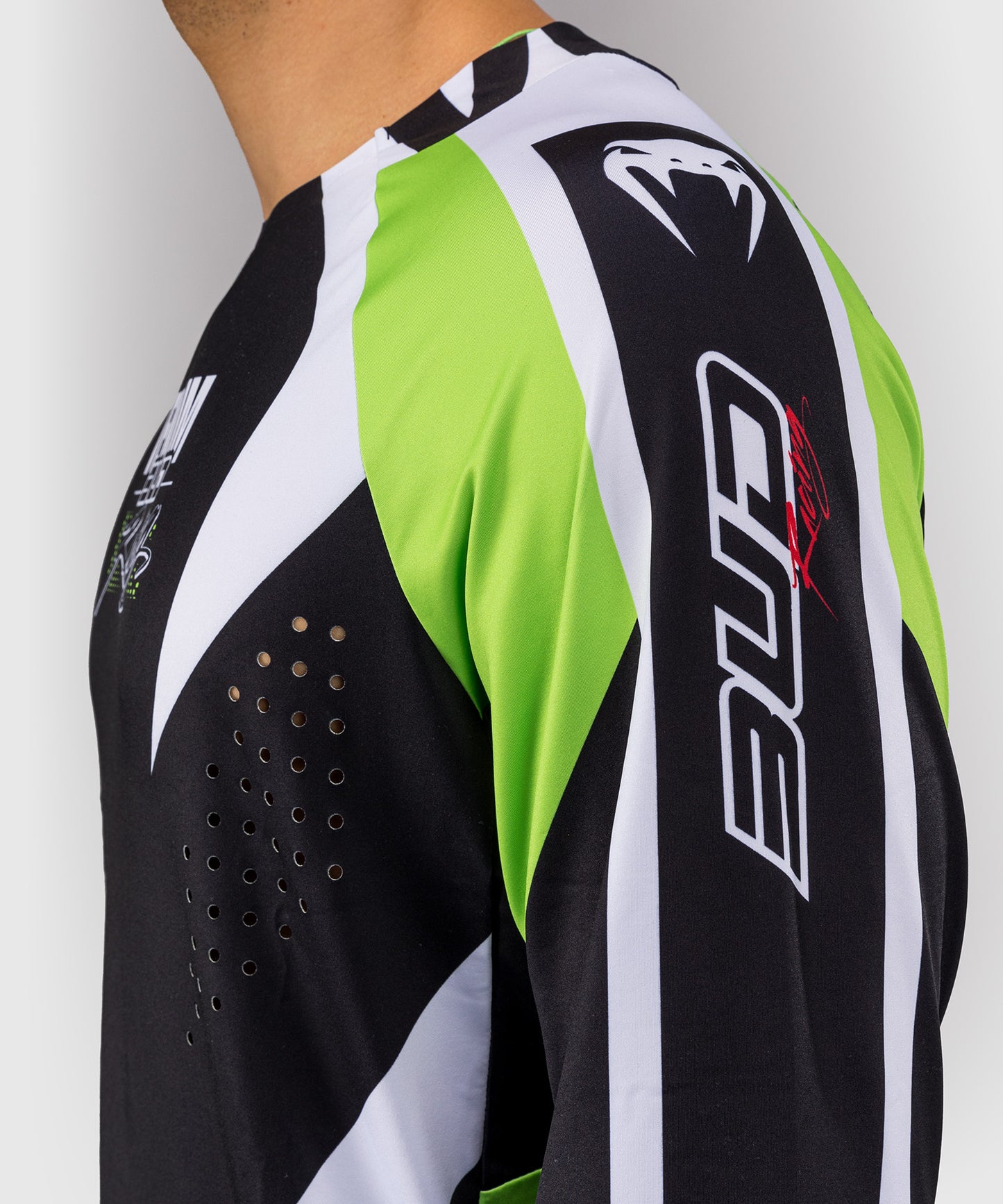 Venum x Bud Racing Men’s Dry-Tech T-Shirt - Black/White/Lime Green