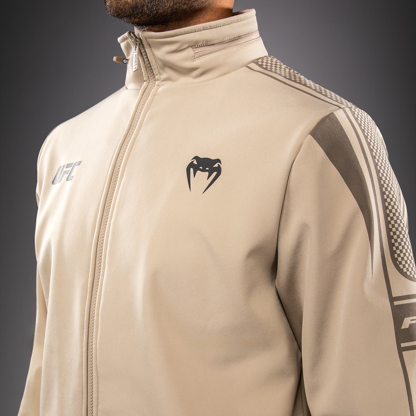 Venum UFC Unity by Venum Authentic Fight Week Men's Zip Hoodie - Sand
