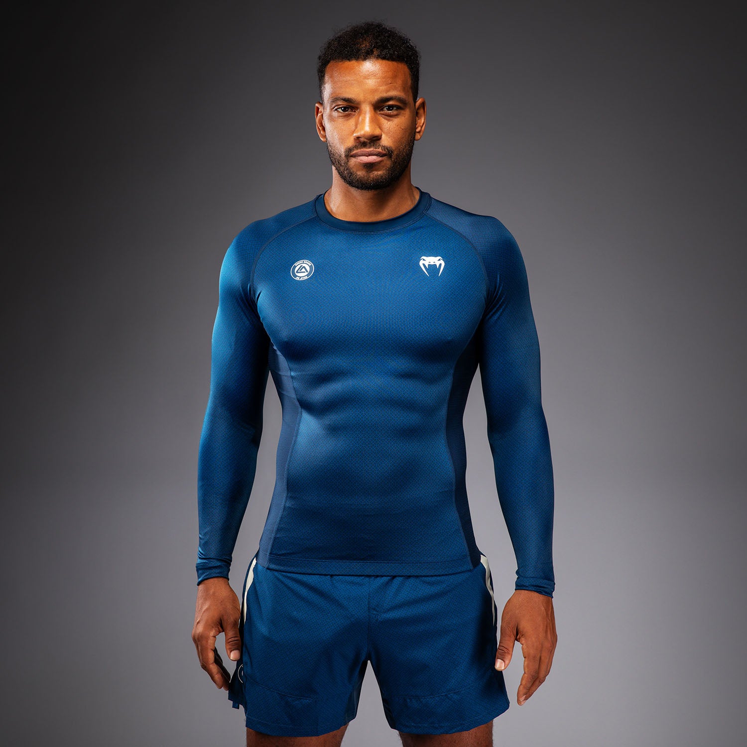 Venum x Roger Gracie Academy ラッシュガード Venum x Roger Gracie Academy Long Sleeve Rashguard - Blue - Venum