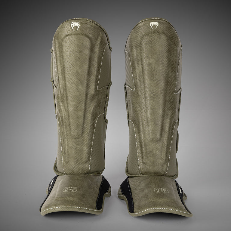 Venum Impact Evo Scales Shin Guards - Army Green - Venum
