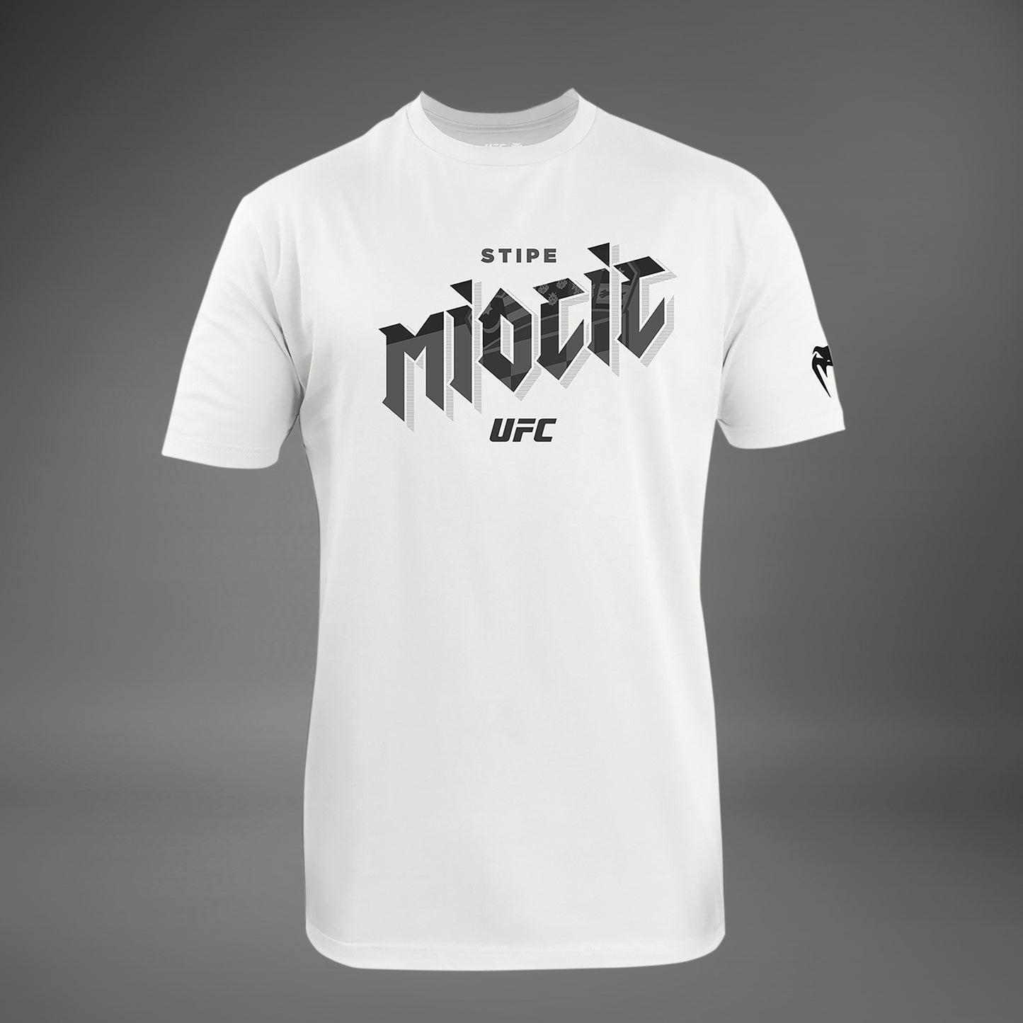 Men's UFC Unrivaled by Venum White Stipe Miocic T-Shirt
