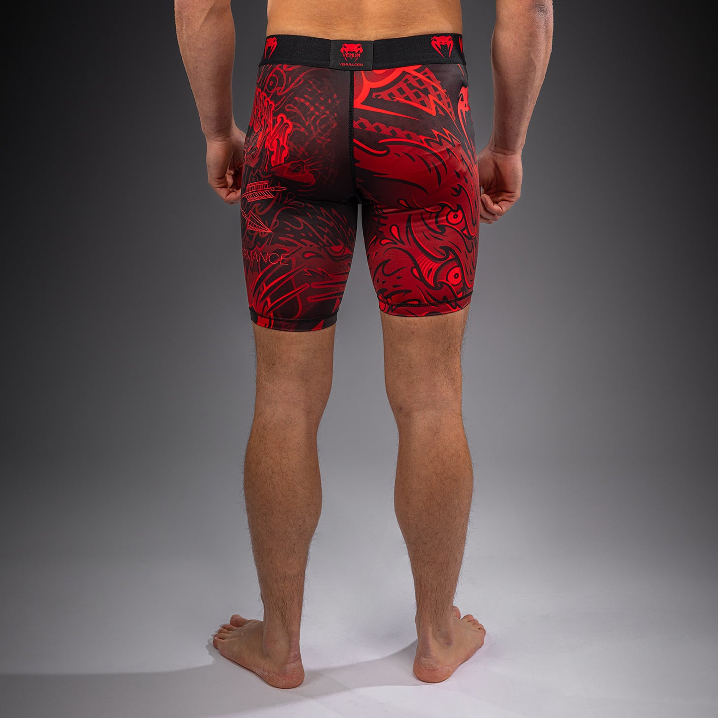 Venum Wolf Atak Vale Tudo Shorts - Black/Red