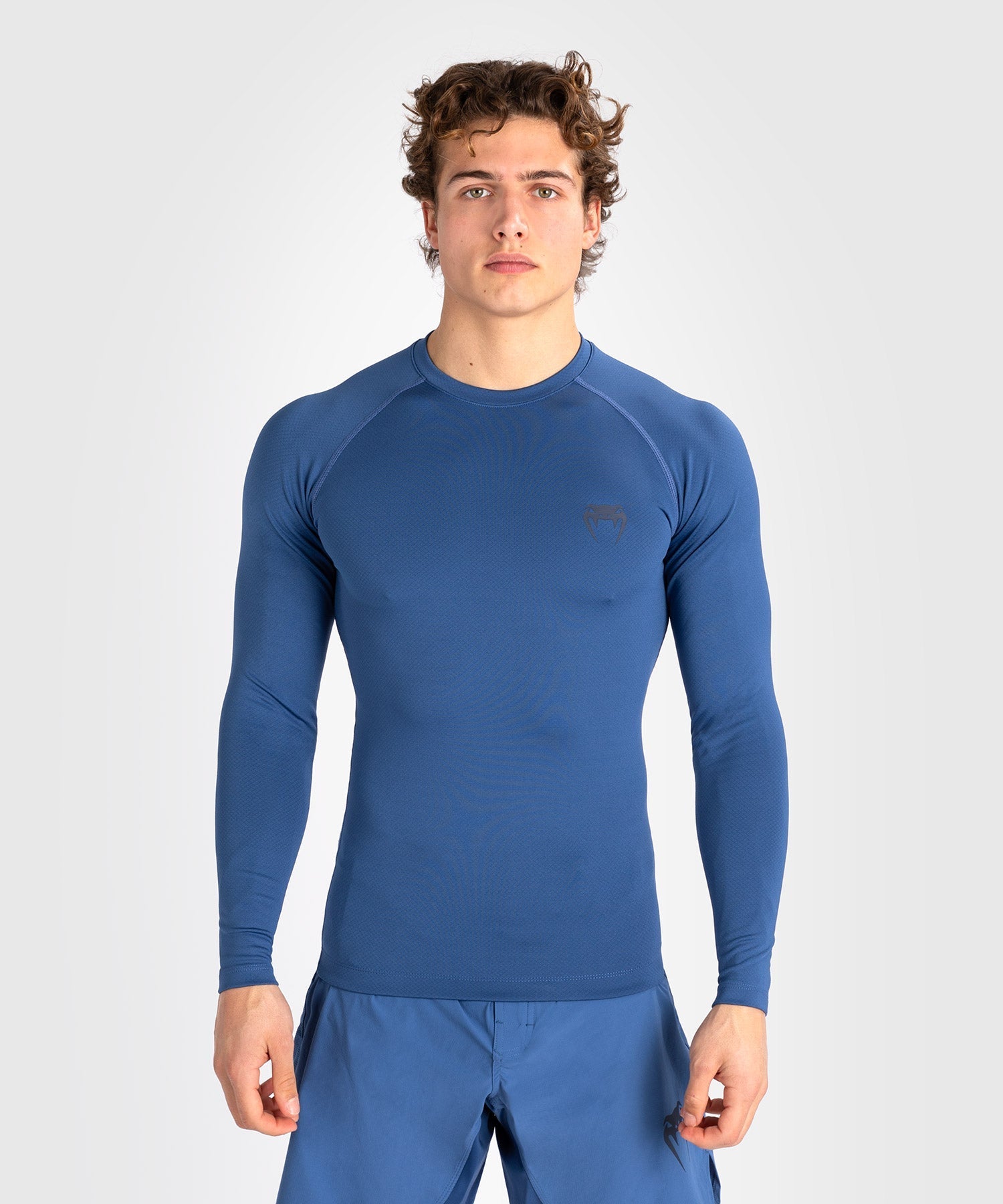 Rashguard à manches longues pour hommes Venum Contender - Bleu - T-shirts de compression