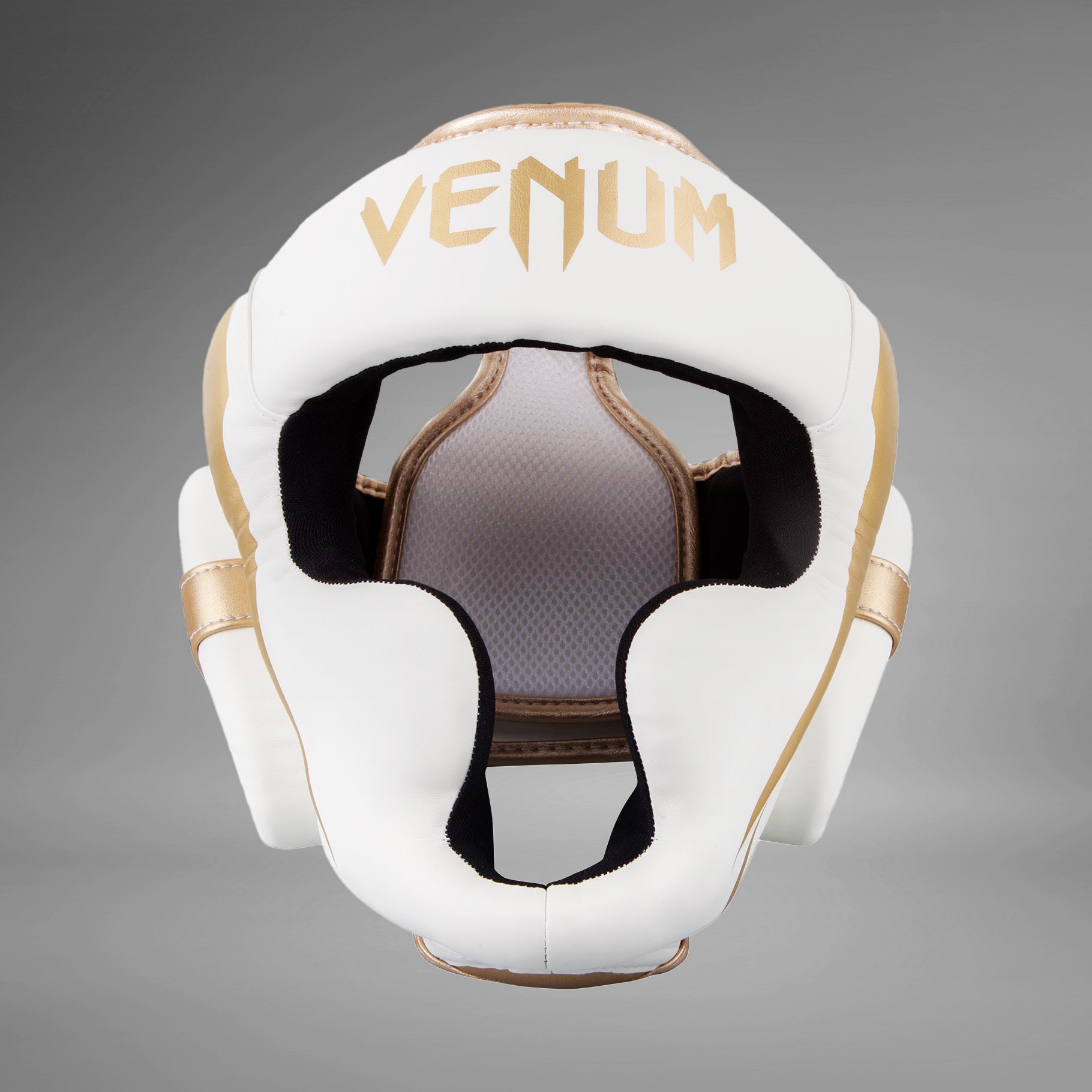 Venum Elite Headgear-White/Gold - Venum