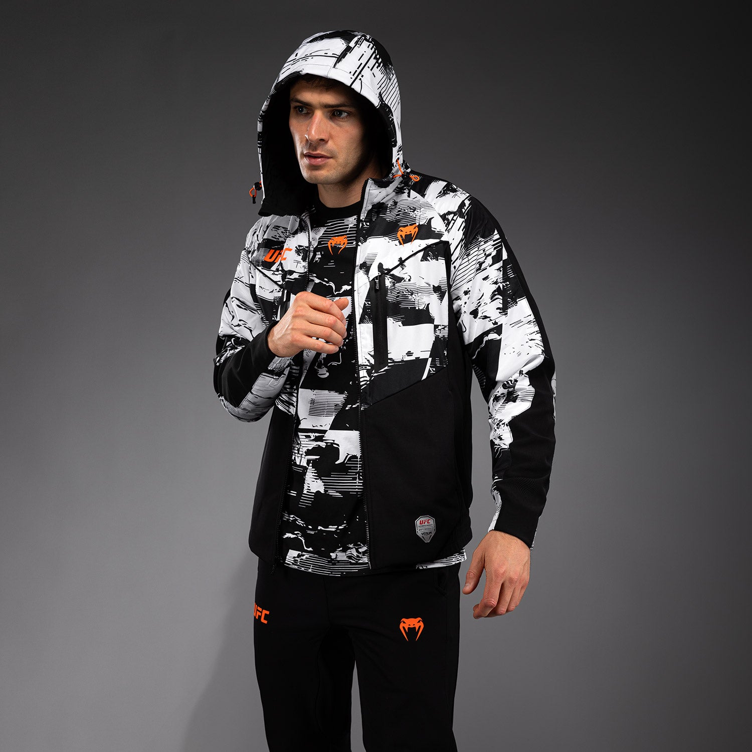Men's UFC Zenith by Venum White Authentic Fight Week Zip Hoodie