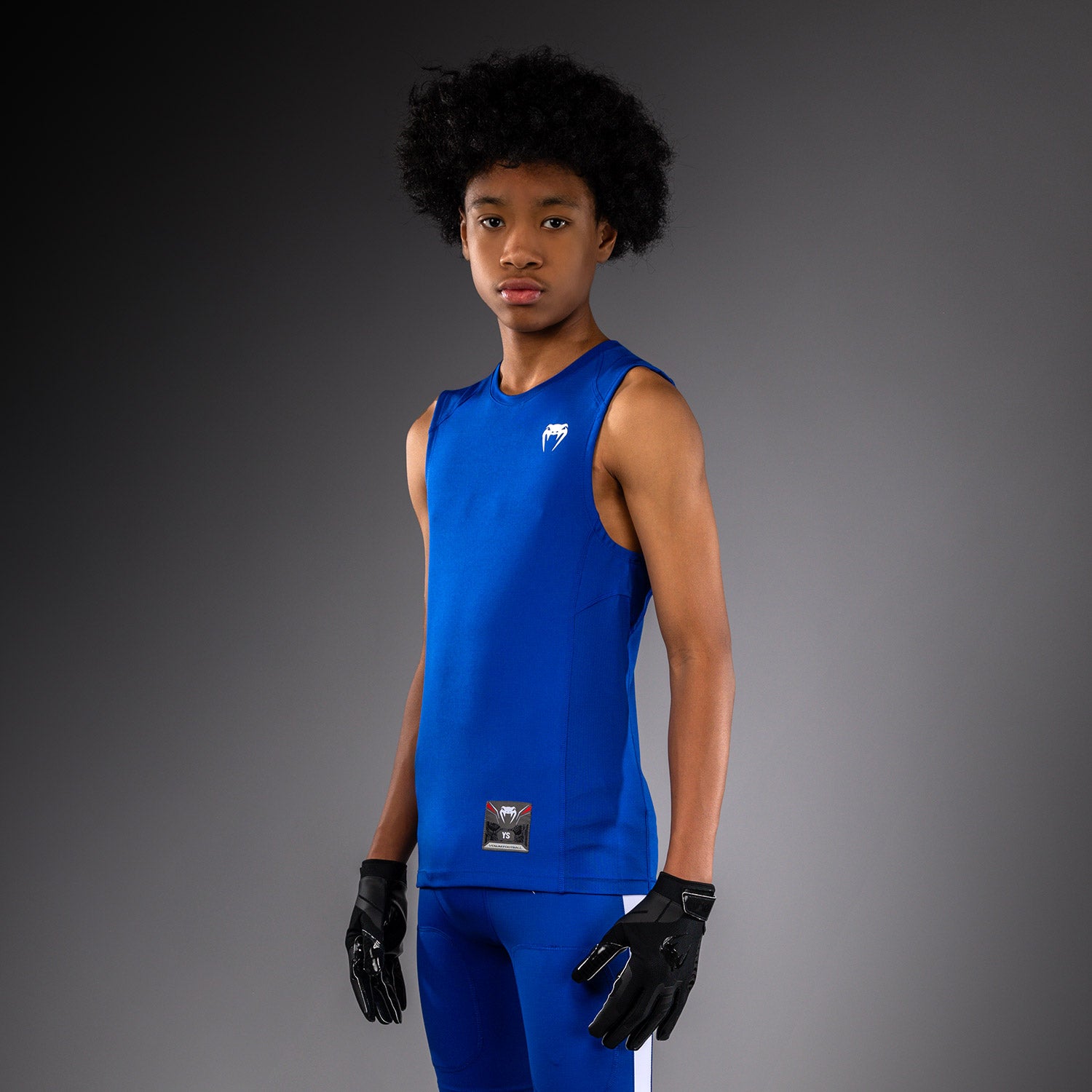 Venum Elite Kids Football Sleeveless Compression Jersey - Royal Blue  product-type_Dry Tech T-Shirts Venum