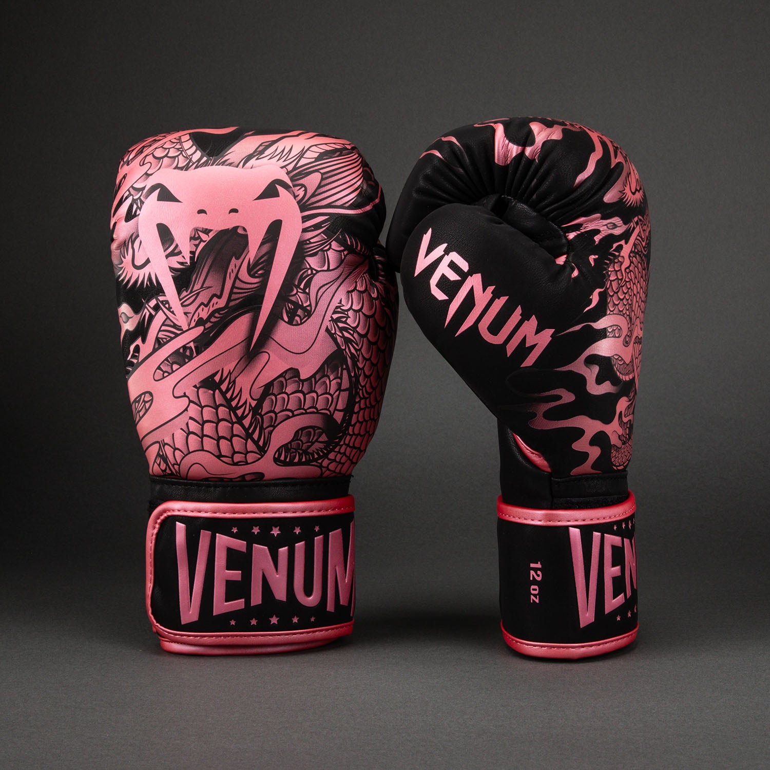 Dragon's Flight Boxing Gloves Black/Metallic Pink - Venum