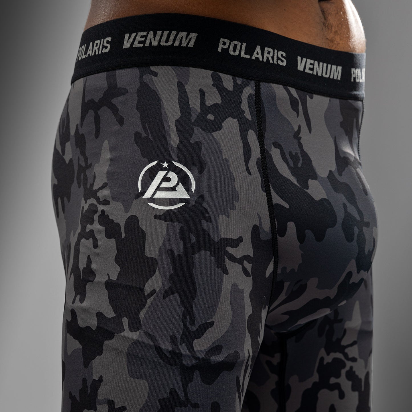 Venum x Polaris Vale Tudo Shorts - Black/Storm Grey